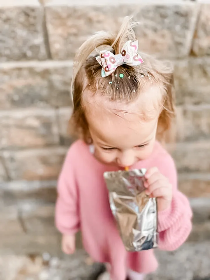 Newborn Fall Vibes Mini Stacked Glitter Mix Bow Headband | Hair Clip