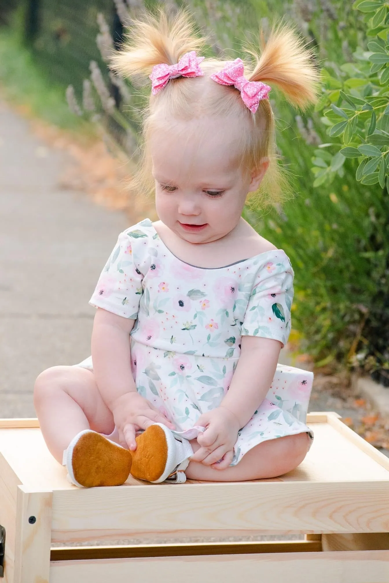 Newborn Fall Vibes Mini Stacked Glitter Mix Bow Headband | Hair Clip