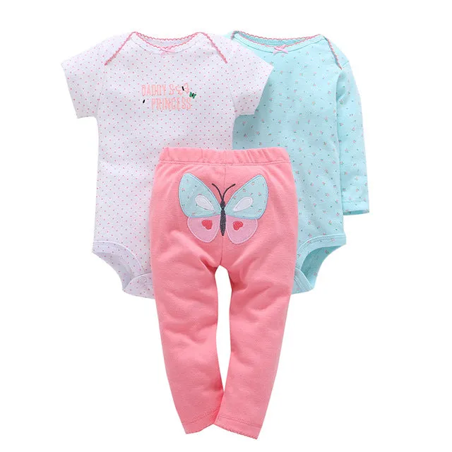 Newborn Summer Dress Set Romper   Pant