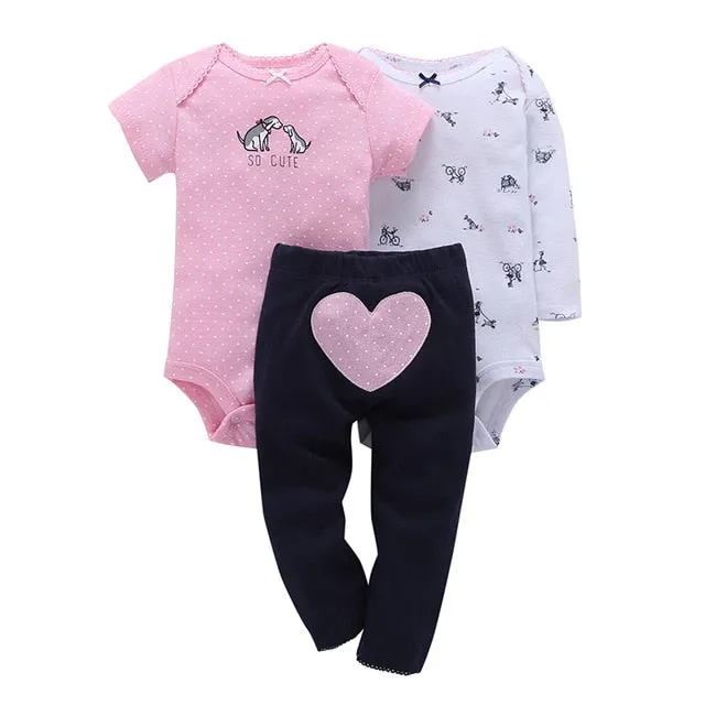 Newborn Summer Dress Set Romper   Pant