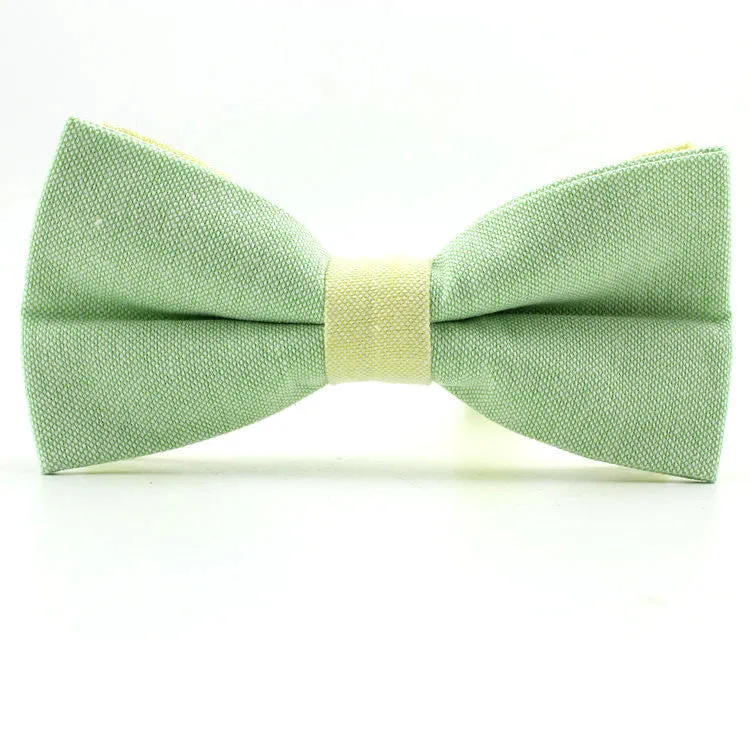 Newest men bowtie neck tie cotton wedding bow ties butterfly cravat neck tie solid color accessories