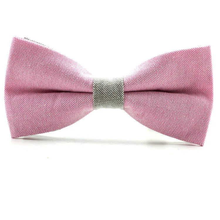 Newest men bowtie neck tie cotton wedding bow ties butterfly cravat neck tie solid color accessories