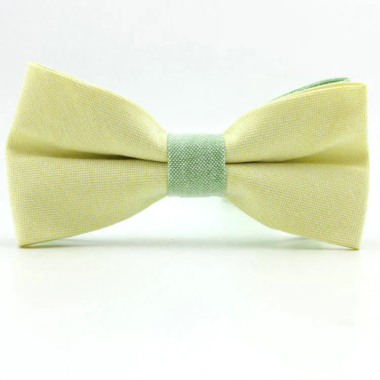 Newest men bowtie neck tie cotton wedding bow ties butterfly cravat neck tie solid color accessories