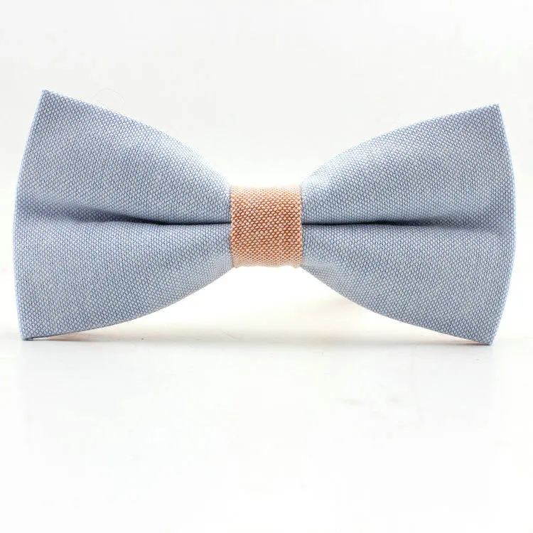 Newest men bowtie neck tie cotton wedding bow ties butterfly cravat neck tie solid color accessories