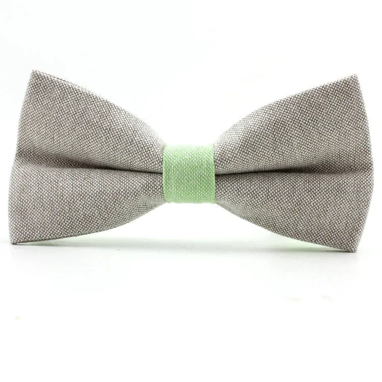 Newest men bowtie neck tie cotton wedding bow ties butterfly cravat neck tie solid color accessories