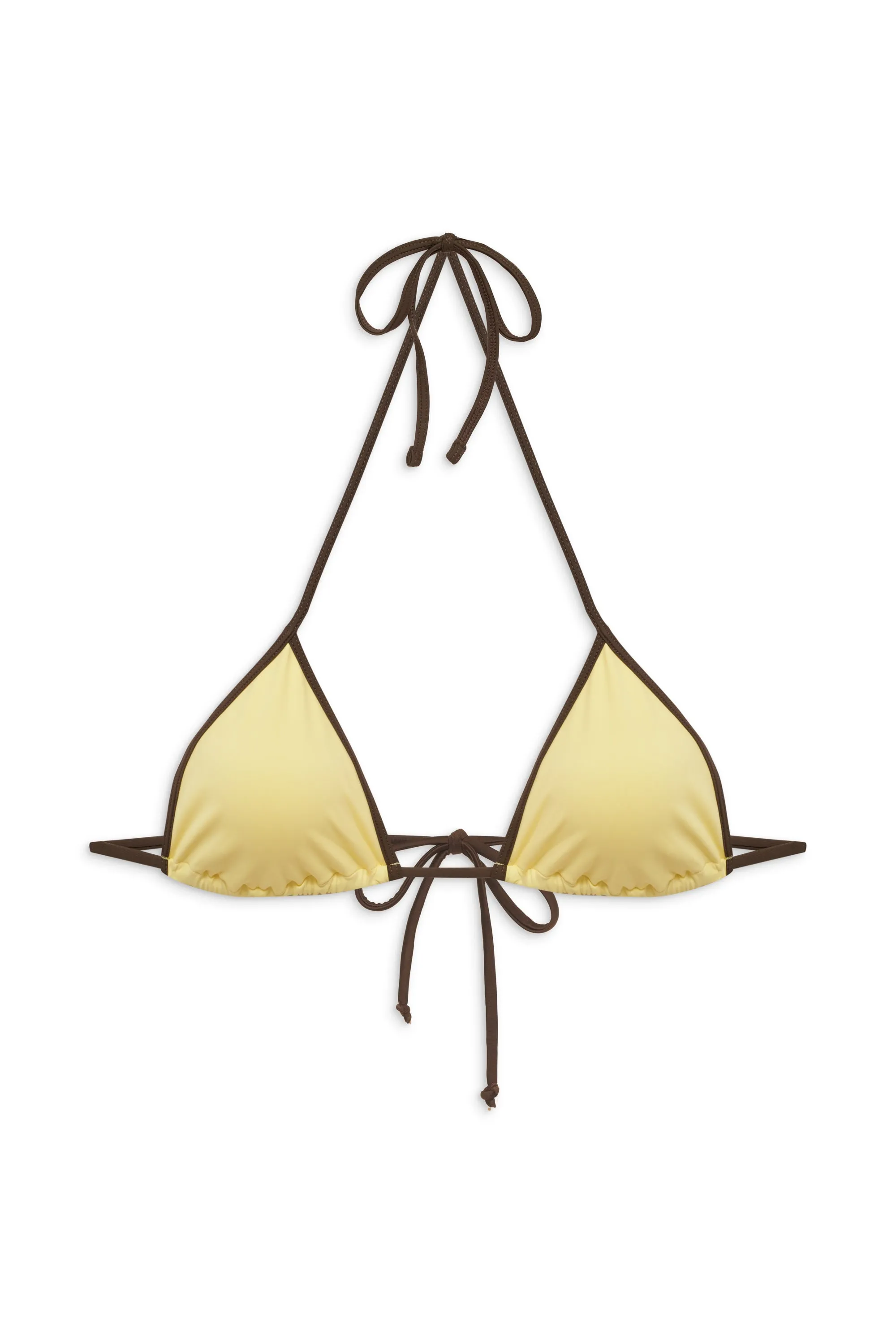 Nick Triangle Halter Bikini Top - Banana Cream