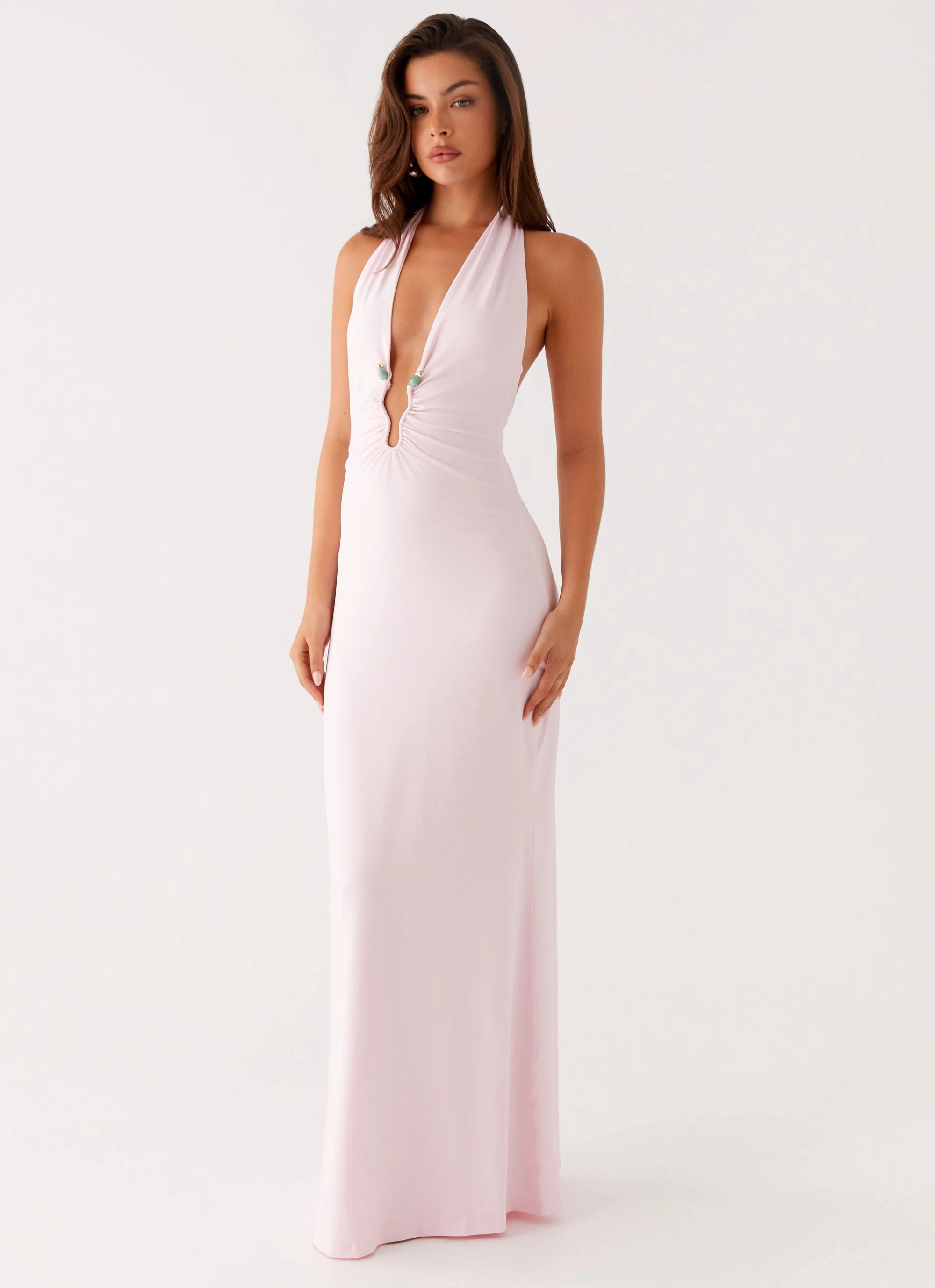 Nicola Maxi Dress - Pink Refined Stitch Timeless Shape
