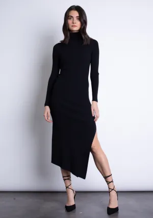 Nicole Midi Knit Dress comfortable attire Nicole Midi Knit Dress Belt Waist