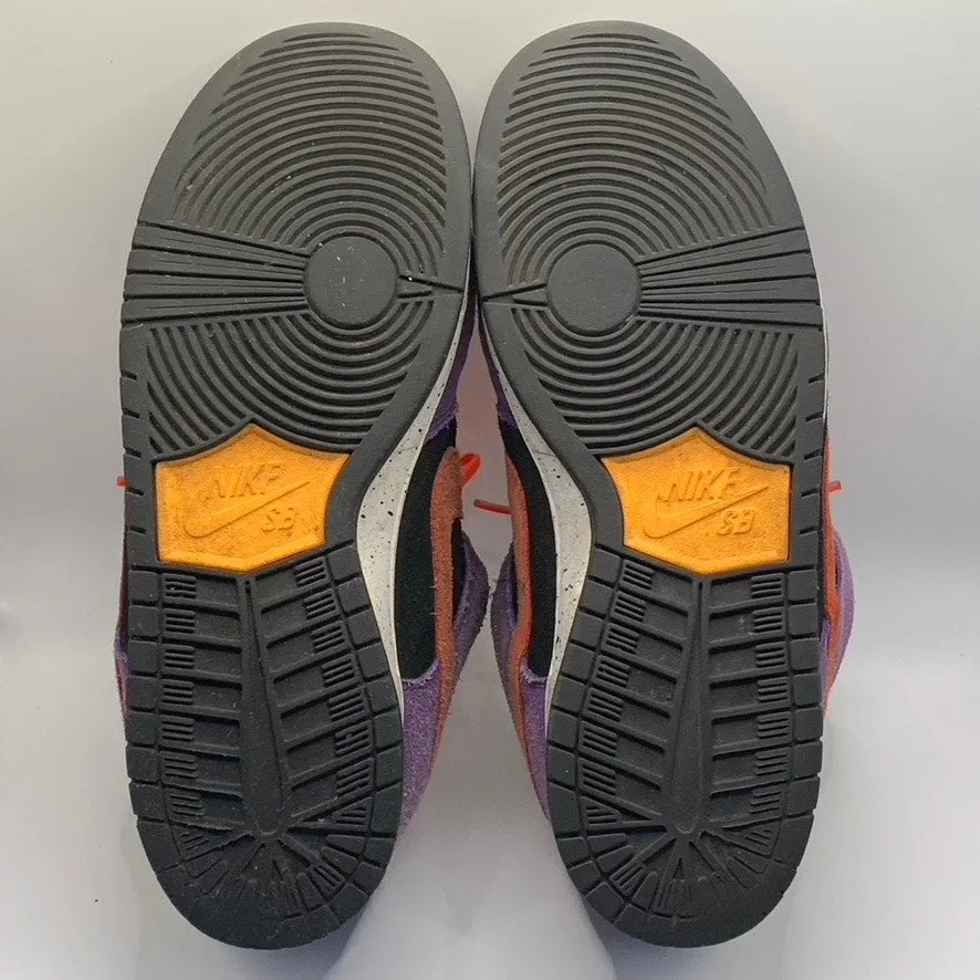 NIKE  Men's Purple/Orange/Red Dunk Low SB ACG Terra Lace-Up Sneakers SZ 10.5