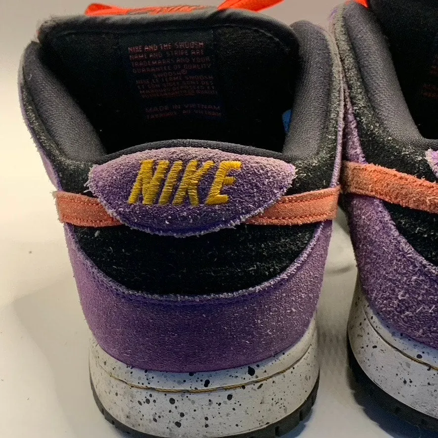 NIKE  Men's Purple/Orange/Red Dunk Low SB ACG Terra Lace-Up Sneakers SZ 10.5