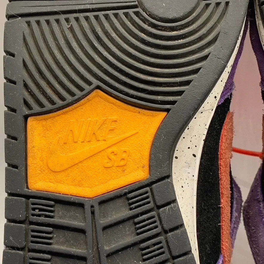 NIKE  Men's Purple/Orange/Red Dunk Low SB ACG Terra Lace-Up Sneakers SZ 10.5