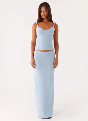 No Chafe Fit Anastasia Knit Maxi Skirt - Blue Non-Binding Fit Anastasia Knit Maxi Skirt - Blue