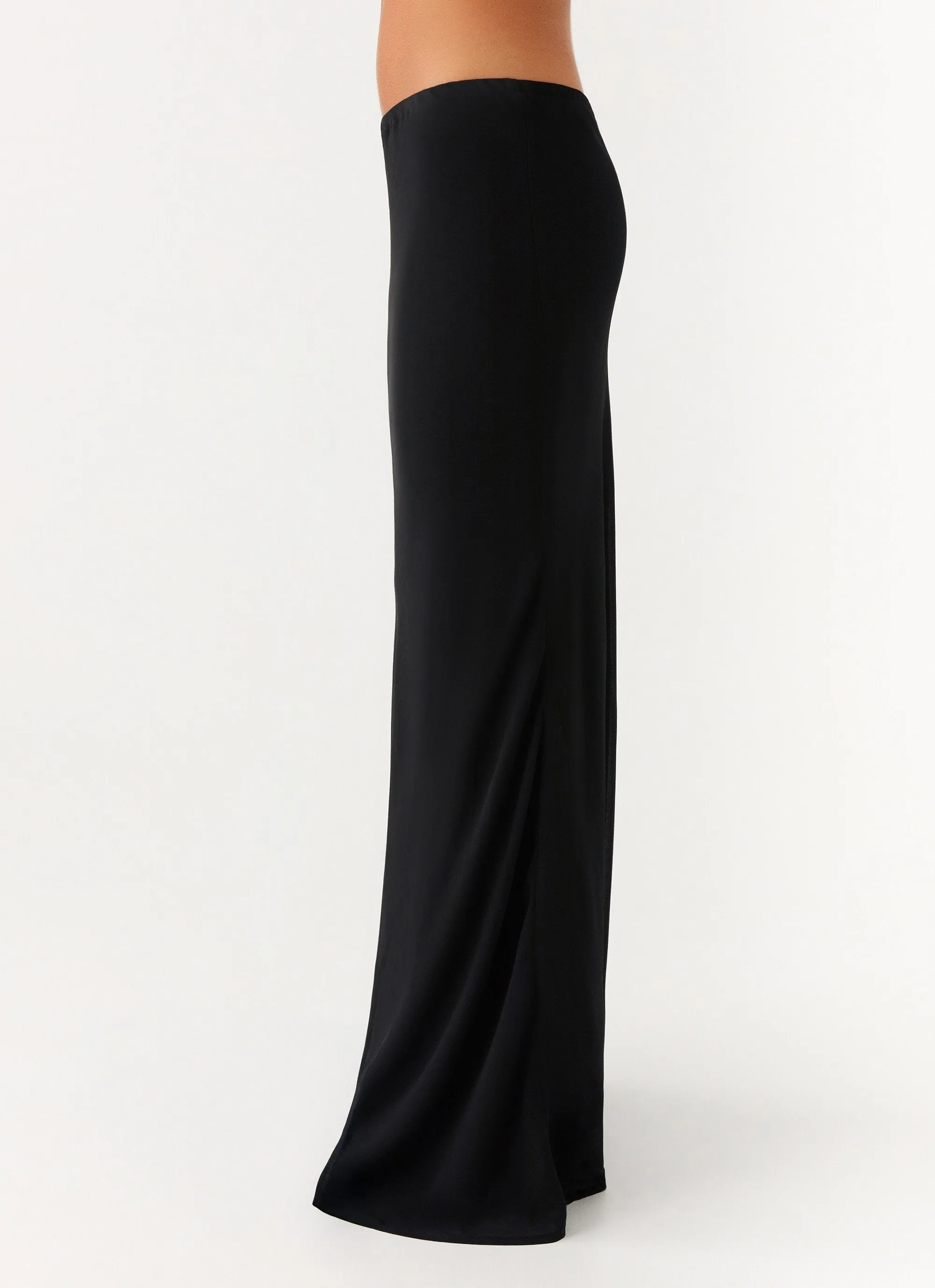 Canyon Chiffon Maxi Skirt - Black Formal Look