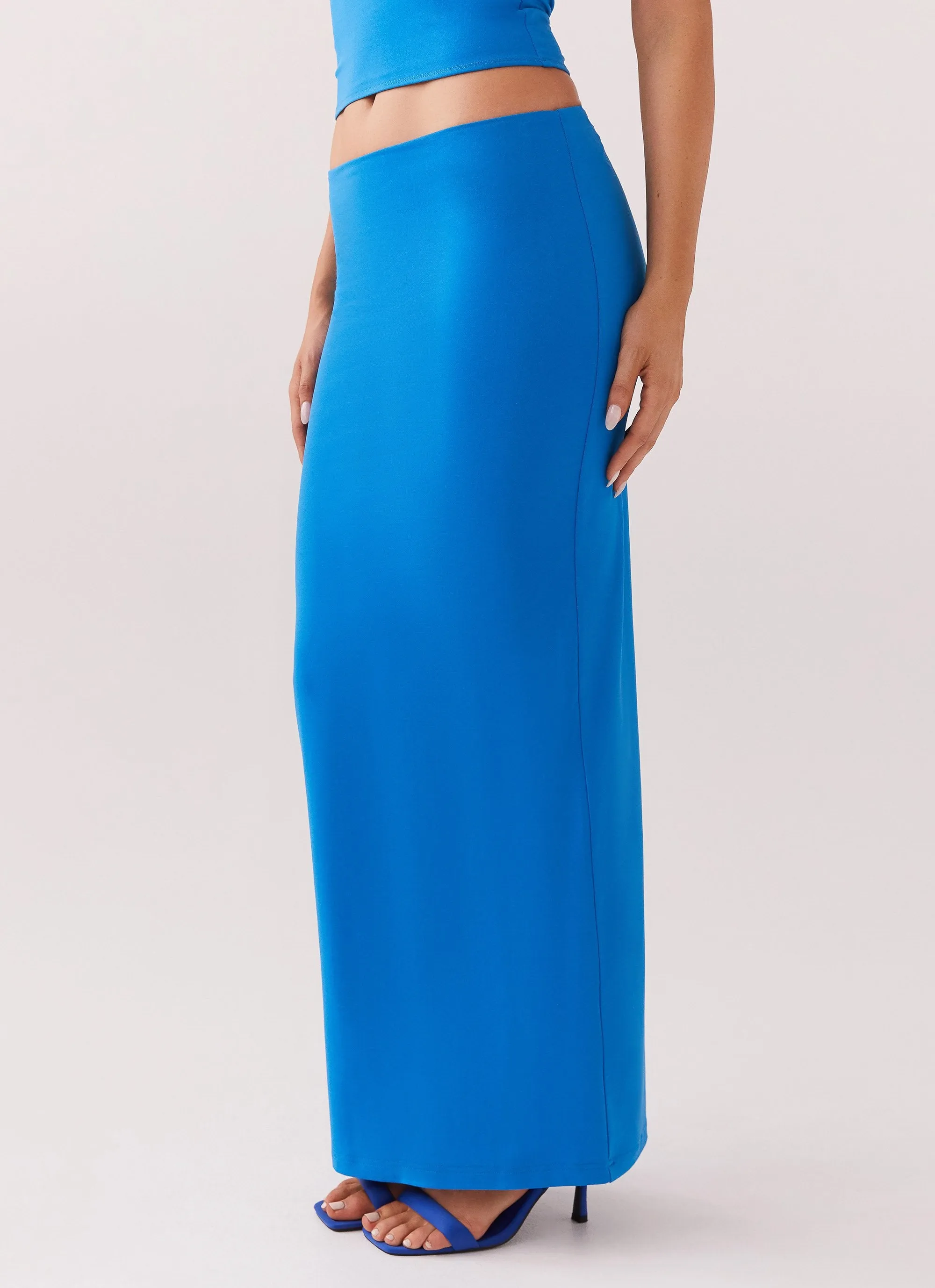 Solace Soul Maxi Skirt - Cobalt Non Slip Waistband