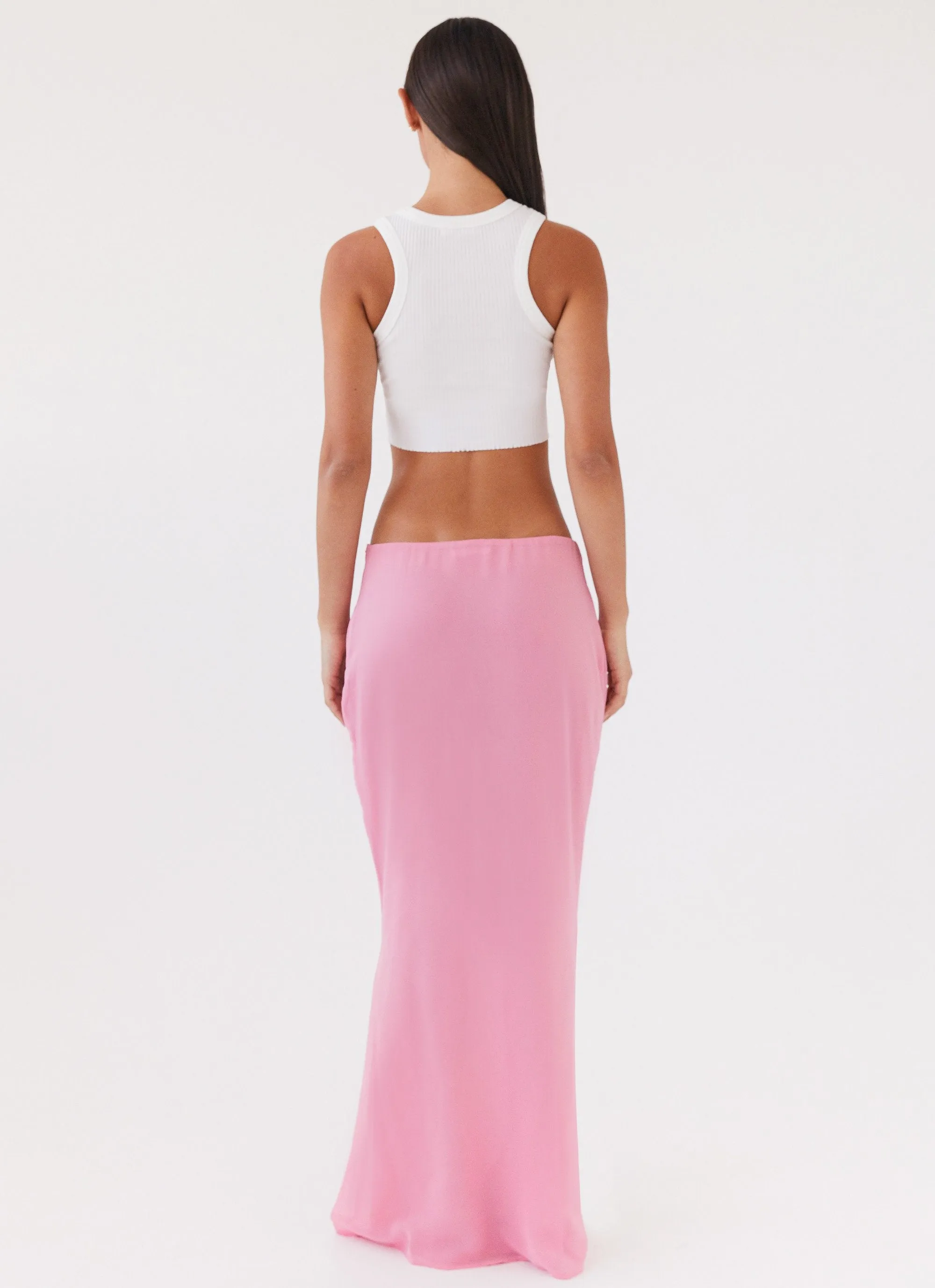 Chella Tie Up Skirt - Pink Light Reflective Details Neutral Look