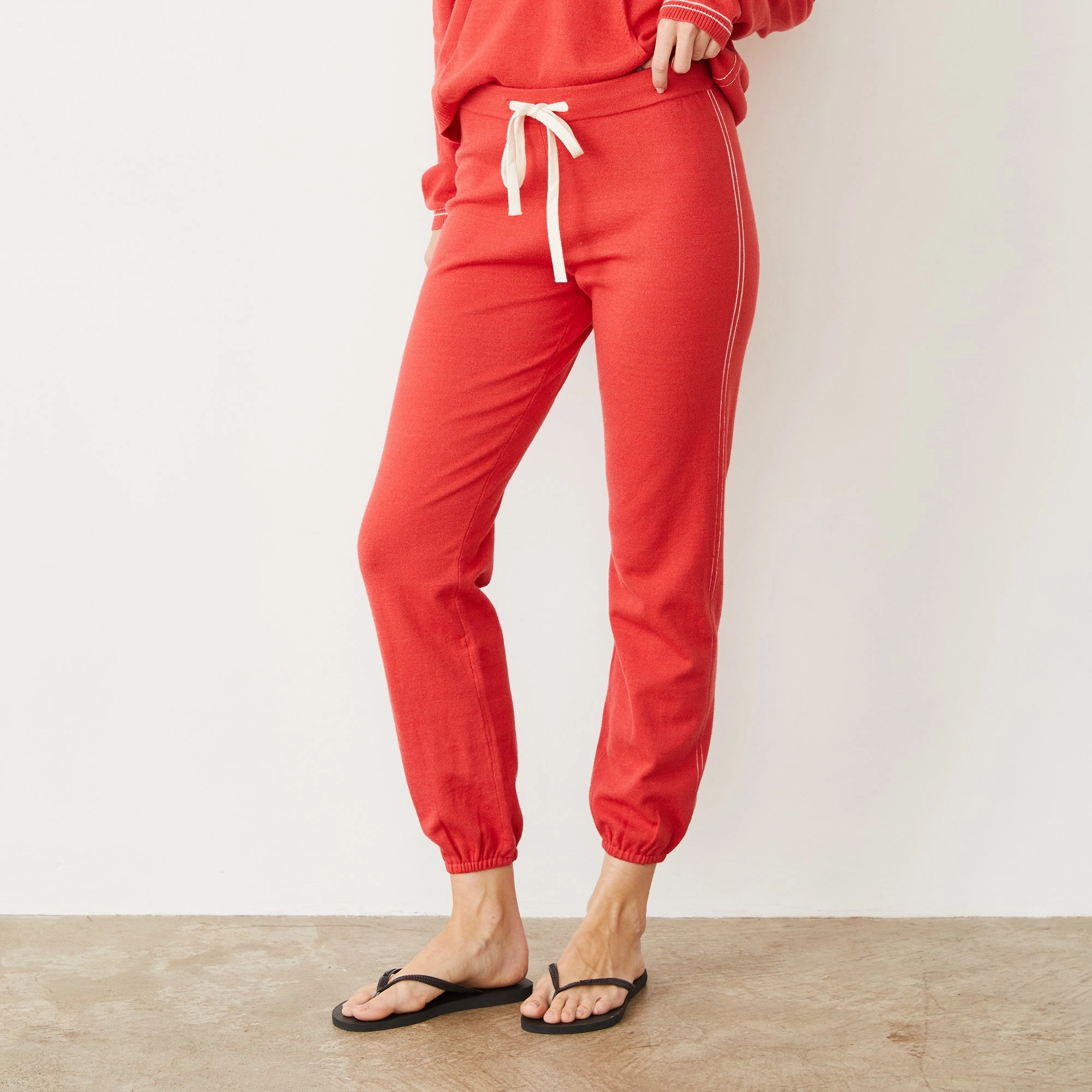 Light Soft Knit Contrast Stitch Vintage Sweat LightweightConstruction