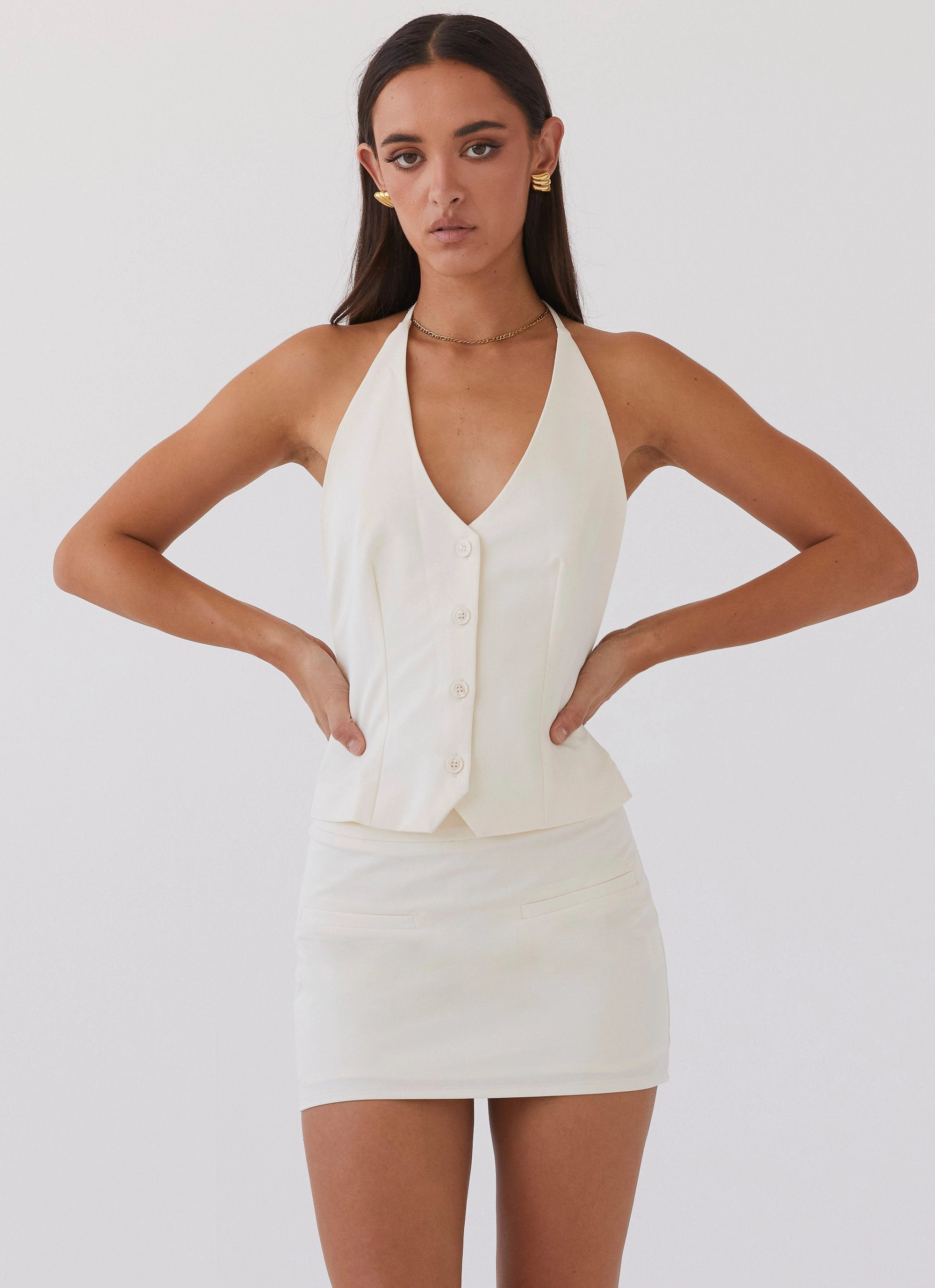 Sarah Mini Skirt - Ivory Simple Comfort