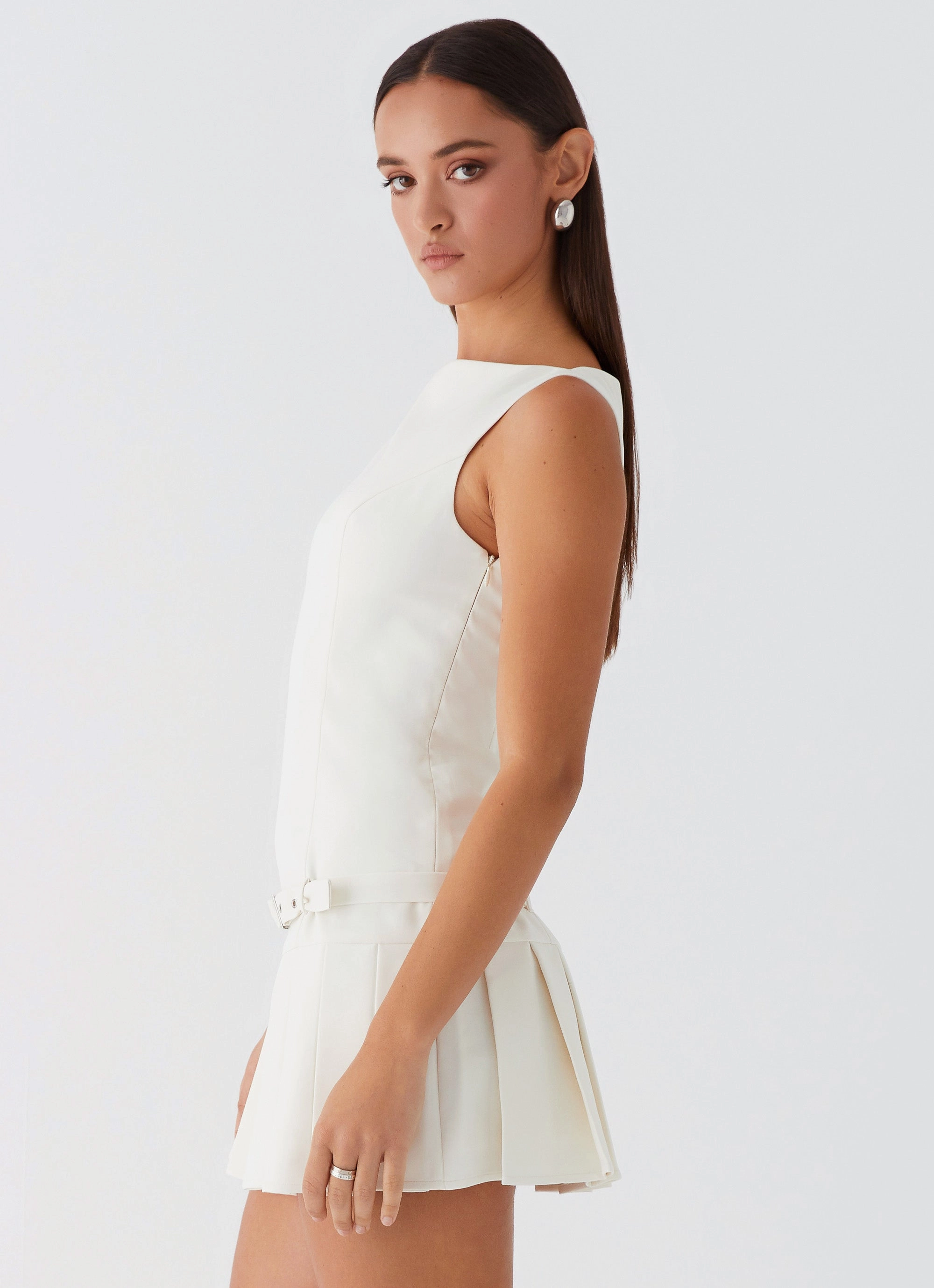 Smooth Feel No More Excuses Belt Mini Dress - Ivory