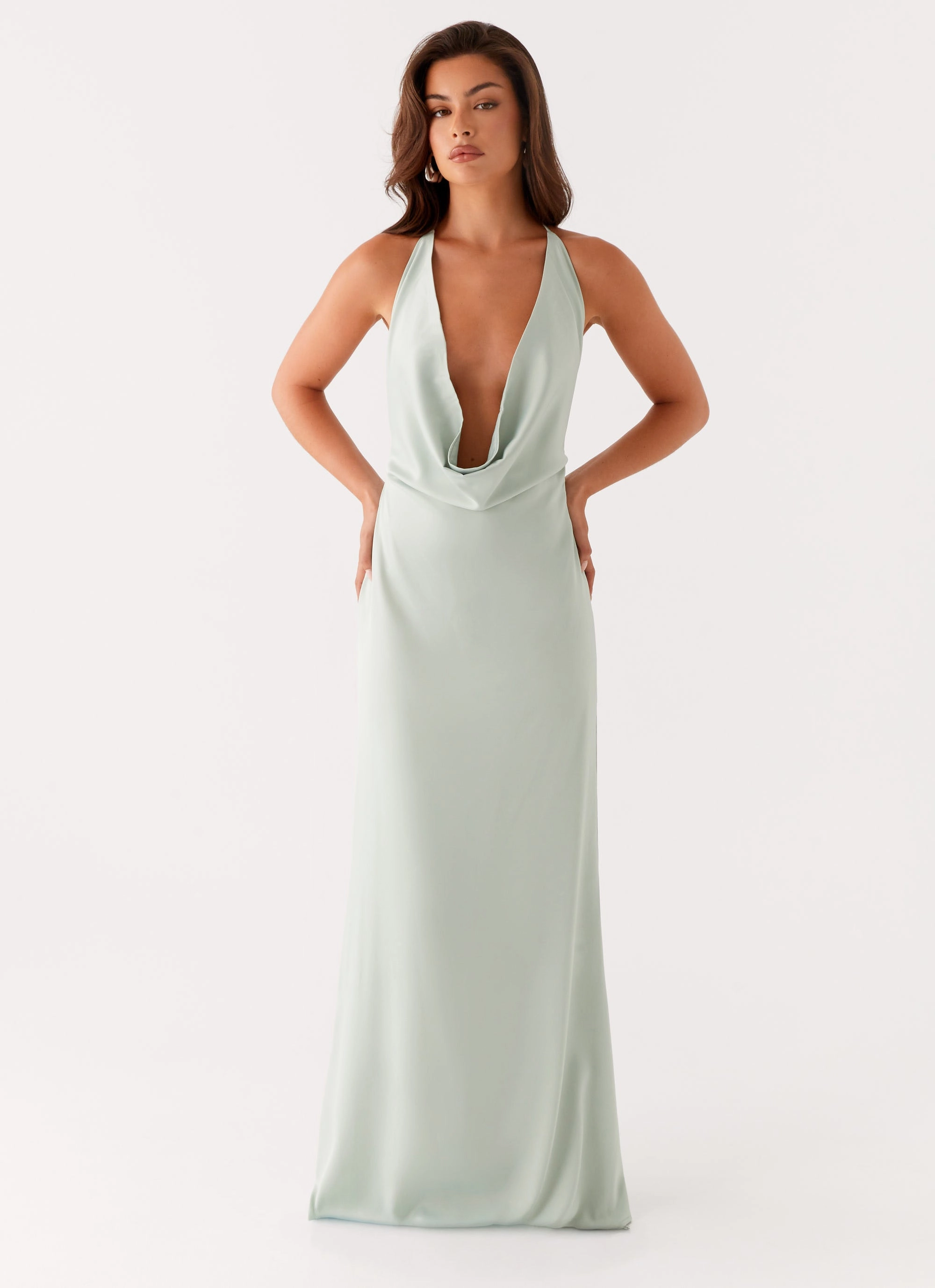 Pure Vibes Low-Waist Noemi Maxi Dress - Sage