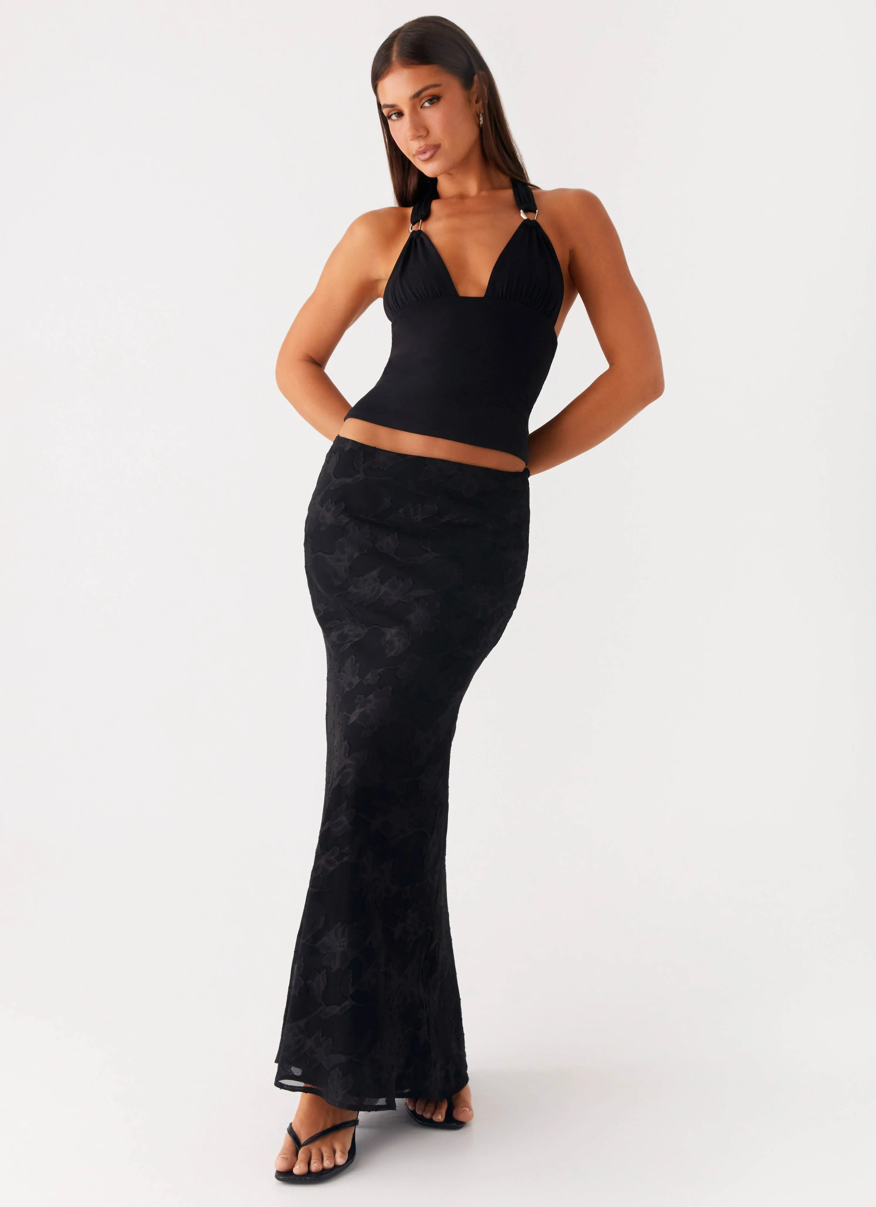 Relaxed Design Wear Starlit Maxi Skirt - Black