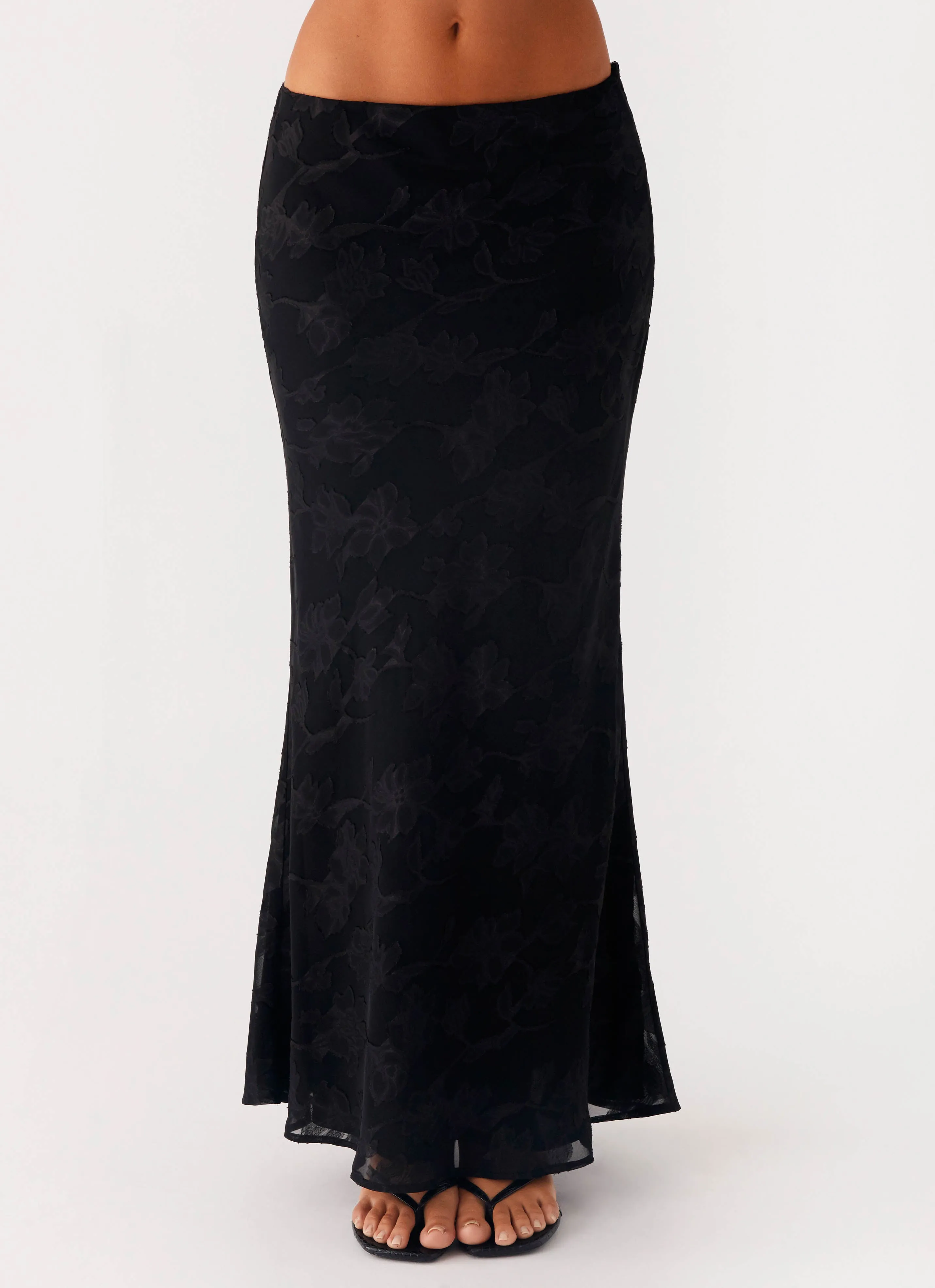 Starlit Maxi Skirt - Black Reinforced Knees