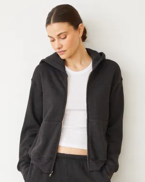 Noise Reducing Fabric Teddy Fleece Relaxed Zip Up Hoody Basic Wardrobe Teddy Fleece Relaxed Zip Up Hoody