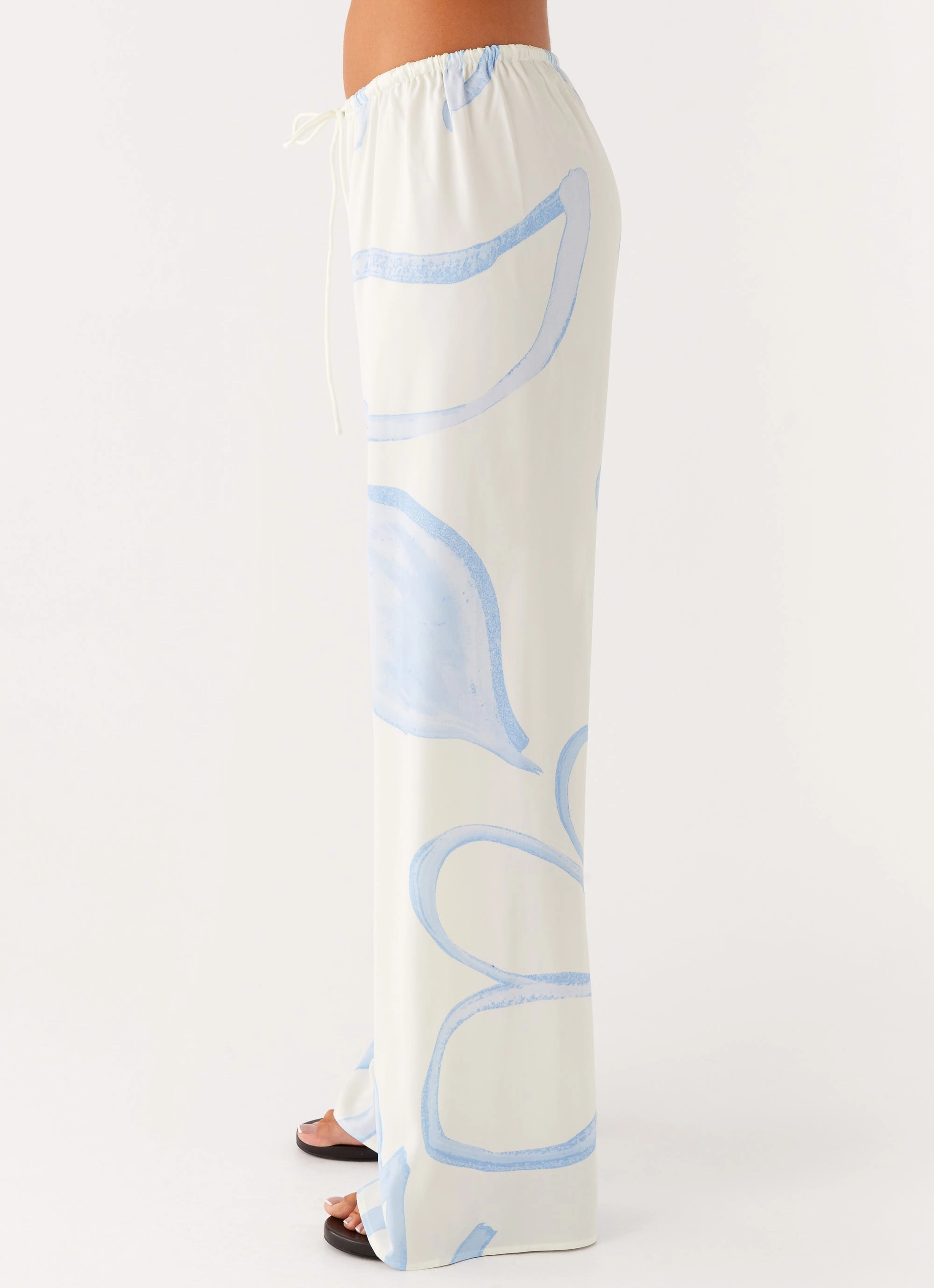 Deacon Low Rise Pants - Bloom Wave Print Minimalist Fit