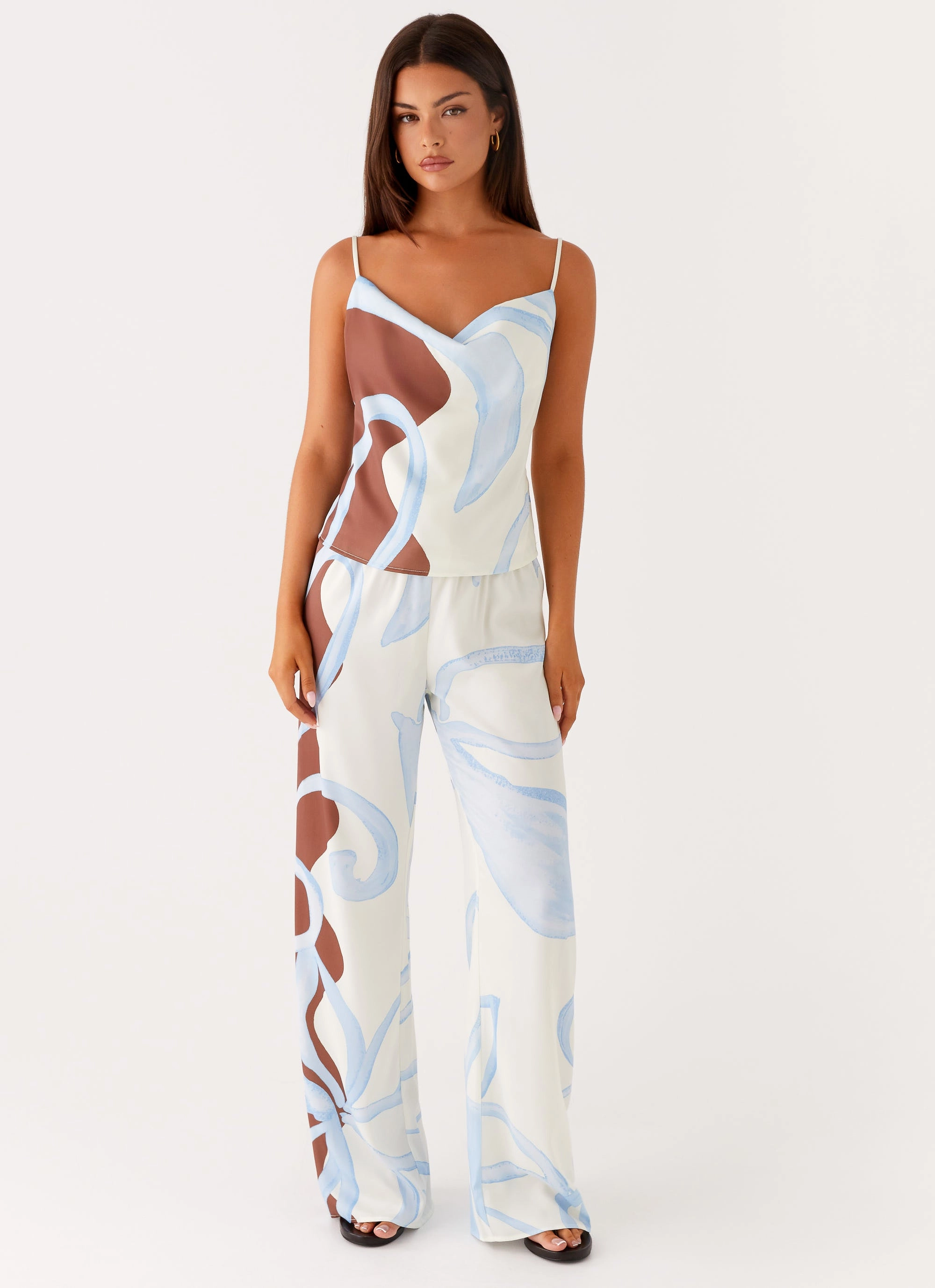 Light Shape Organic Cotton Deacon Low Rise Pants - Bloom Wave Print