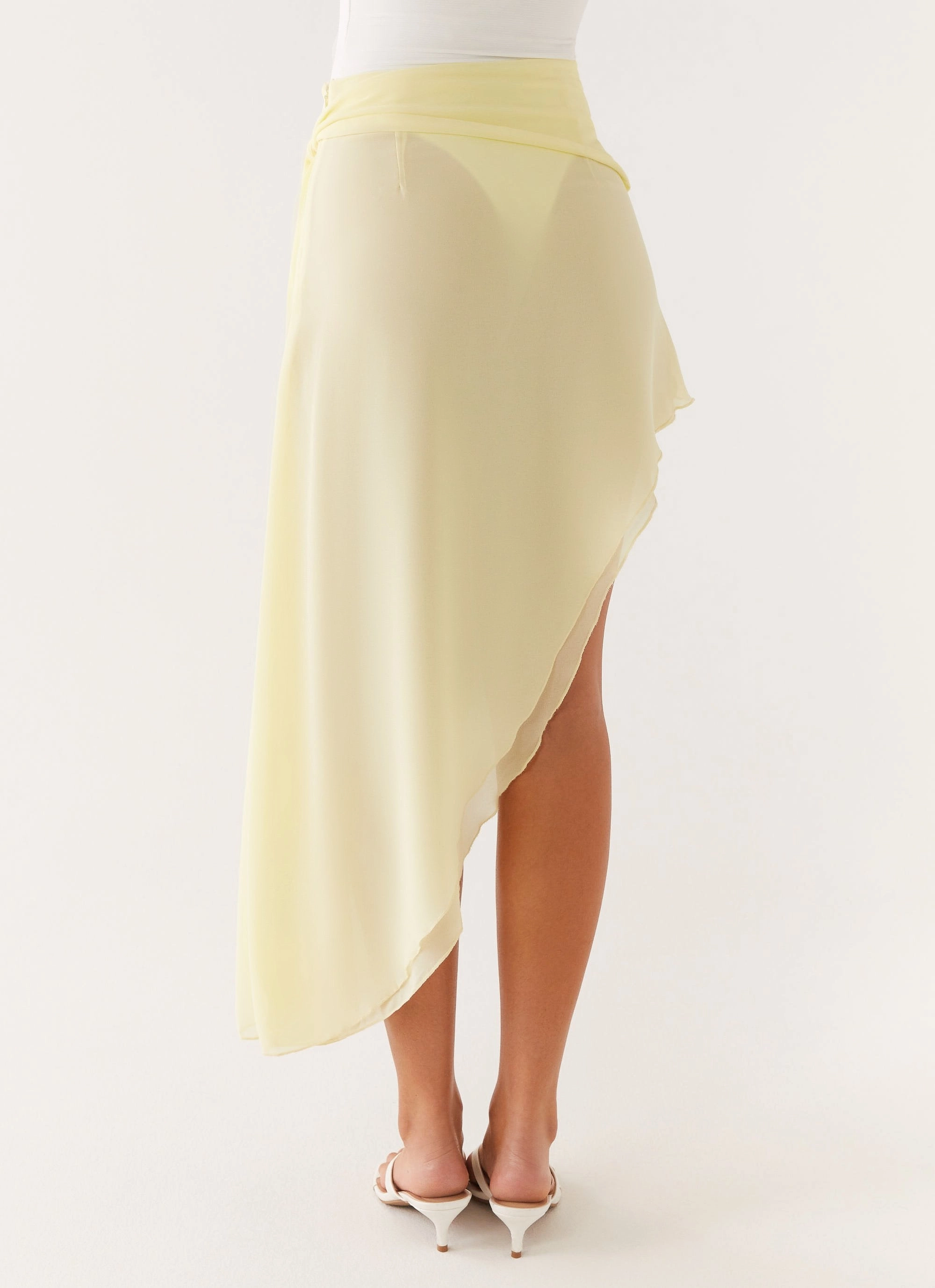 Tilly Swim Skirt - Pastel Yellow Feminine Cut