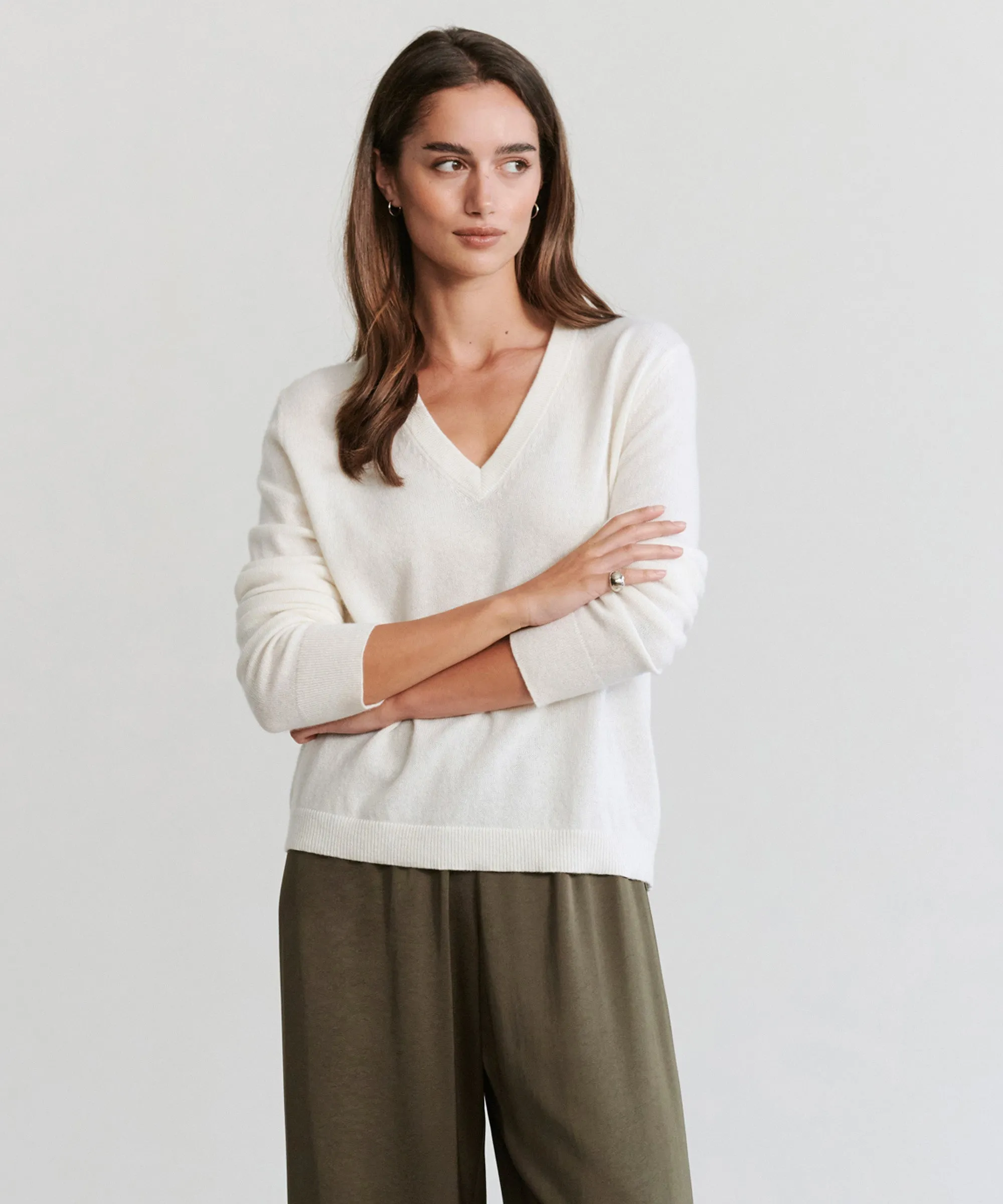 Flynn Cashmere Sweater Sporty Hoodie Light material