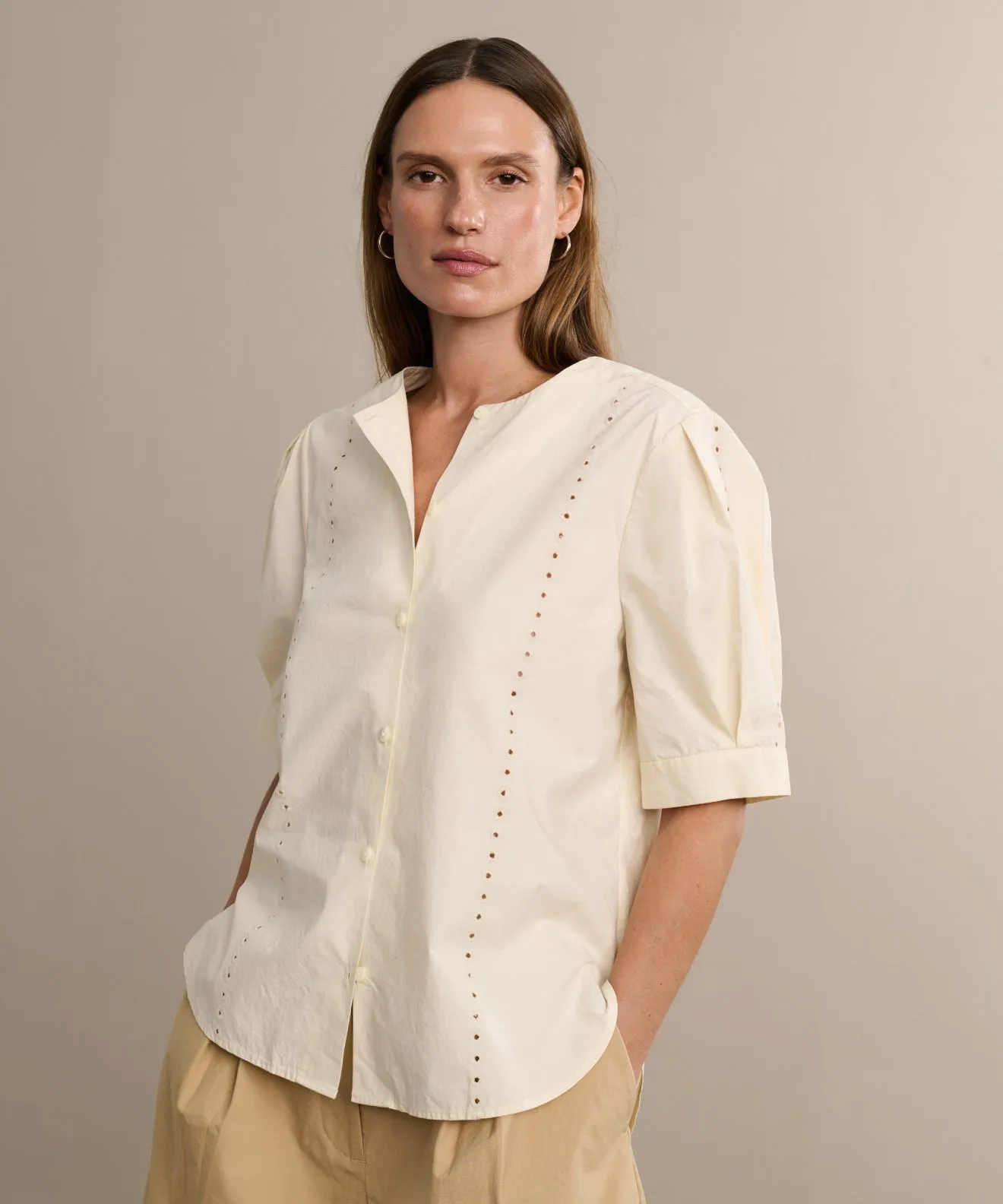 All Weather Performance Fabric DurableWeave Harper Blouse
