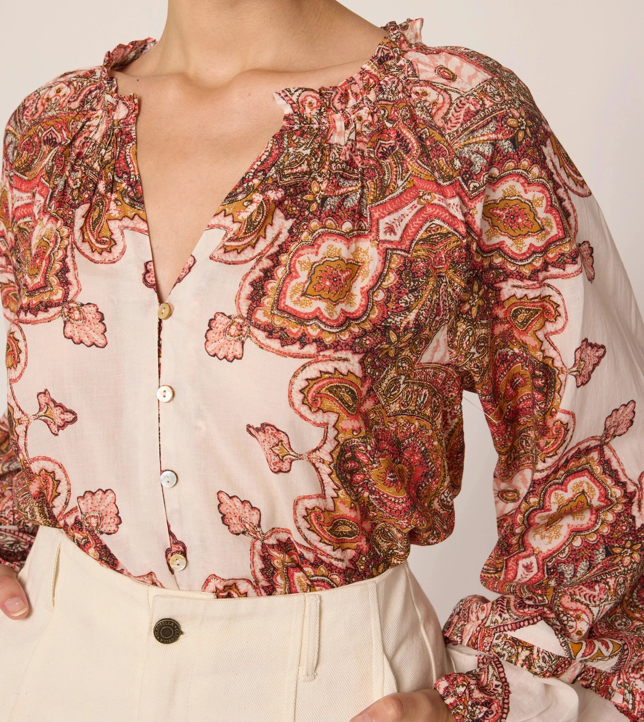 Abrasion Resistant Fabric Alicia Blouse | Foulard Paisley