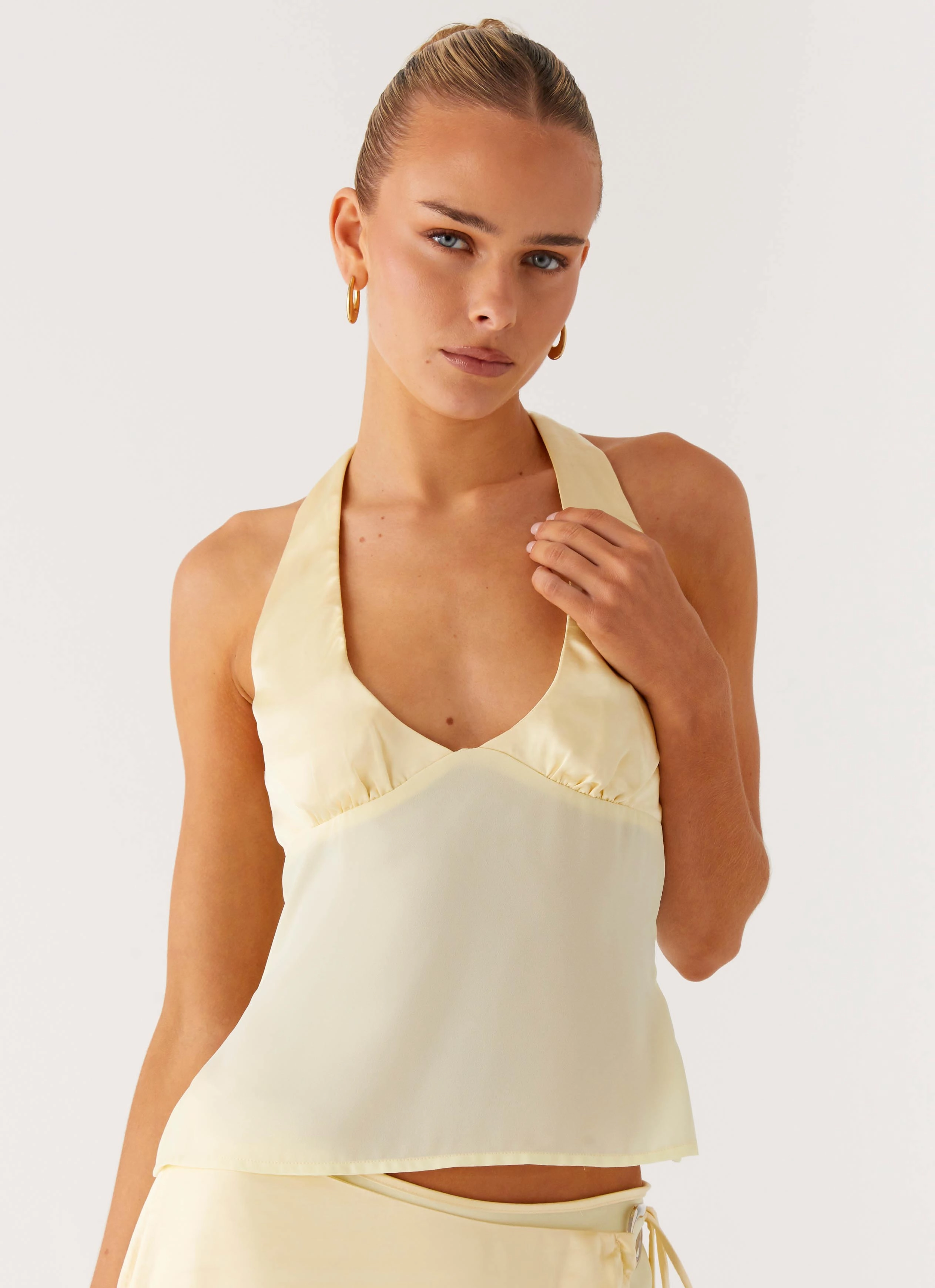 Pollie Halter Top - Yellow EcoFriendlyDye