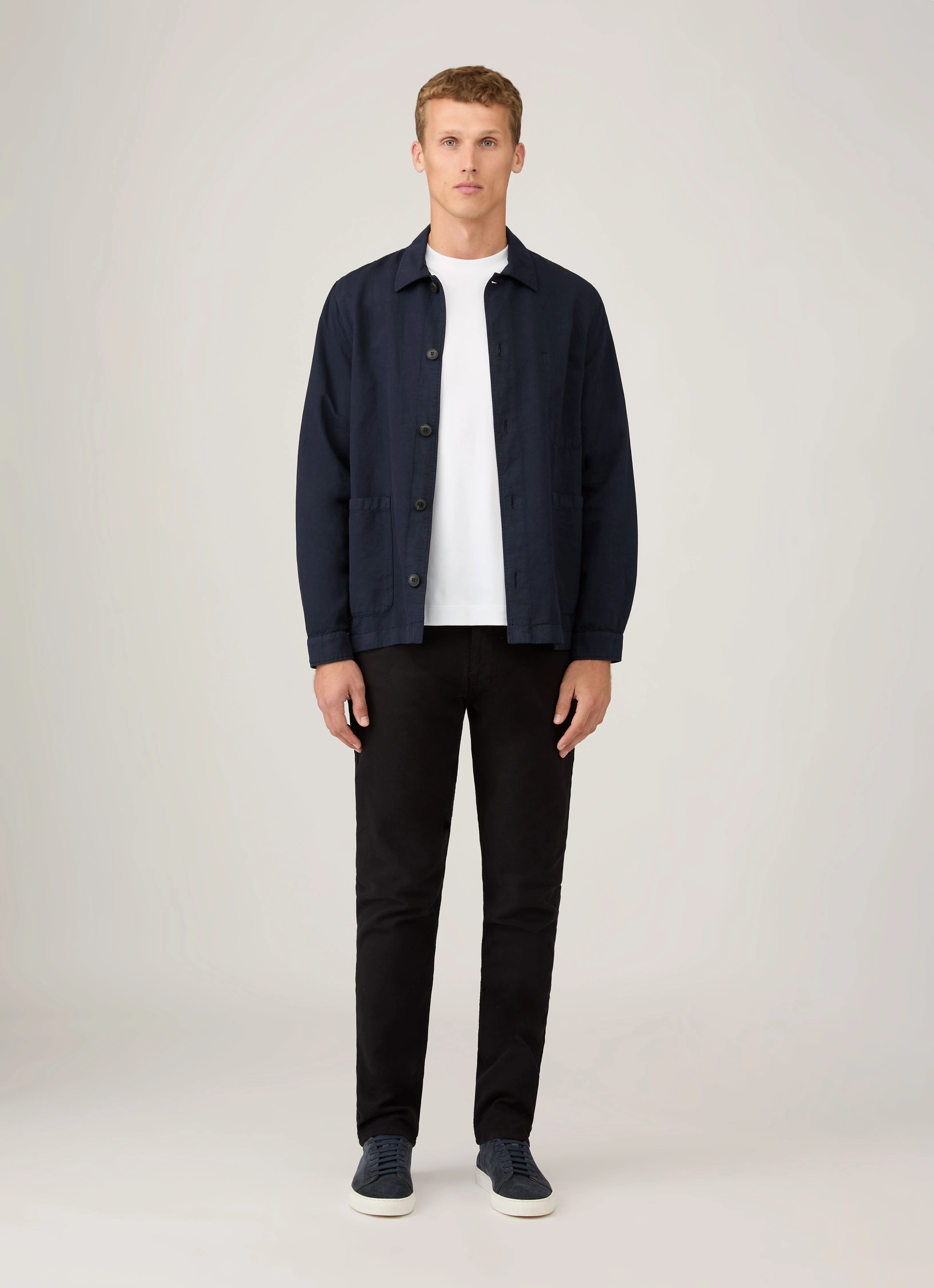 Brushed Interior Lining Relaxed Comfort Look Men's Relaxed Fit Heavyweight T-shirt in White