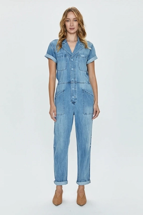Non Fade Pistola Grover Field Jumpsuit Sleek Waistband Outdoor Enthusiast Sunny Vibes Teen Outfit Pistola Grover Field Jumpsuit