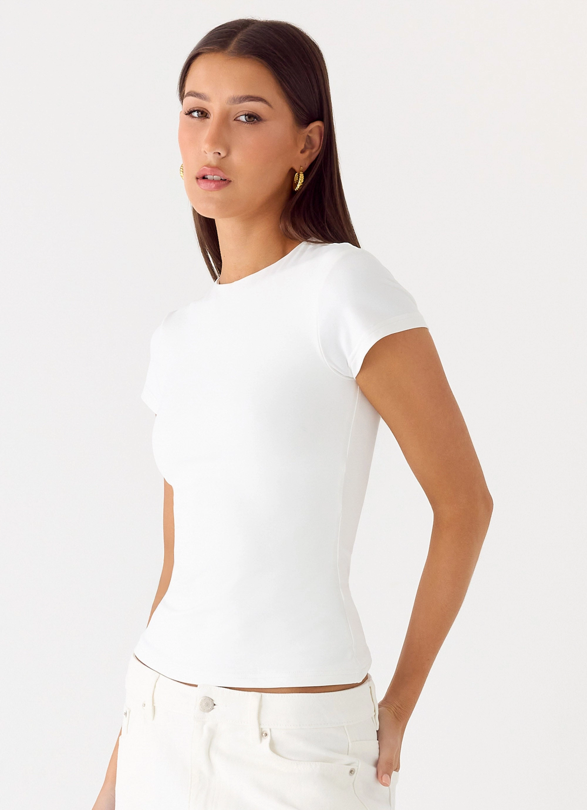 About You Top - White Tagless Design LightweightLayeringSystem