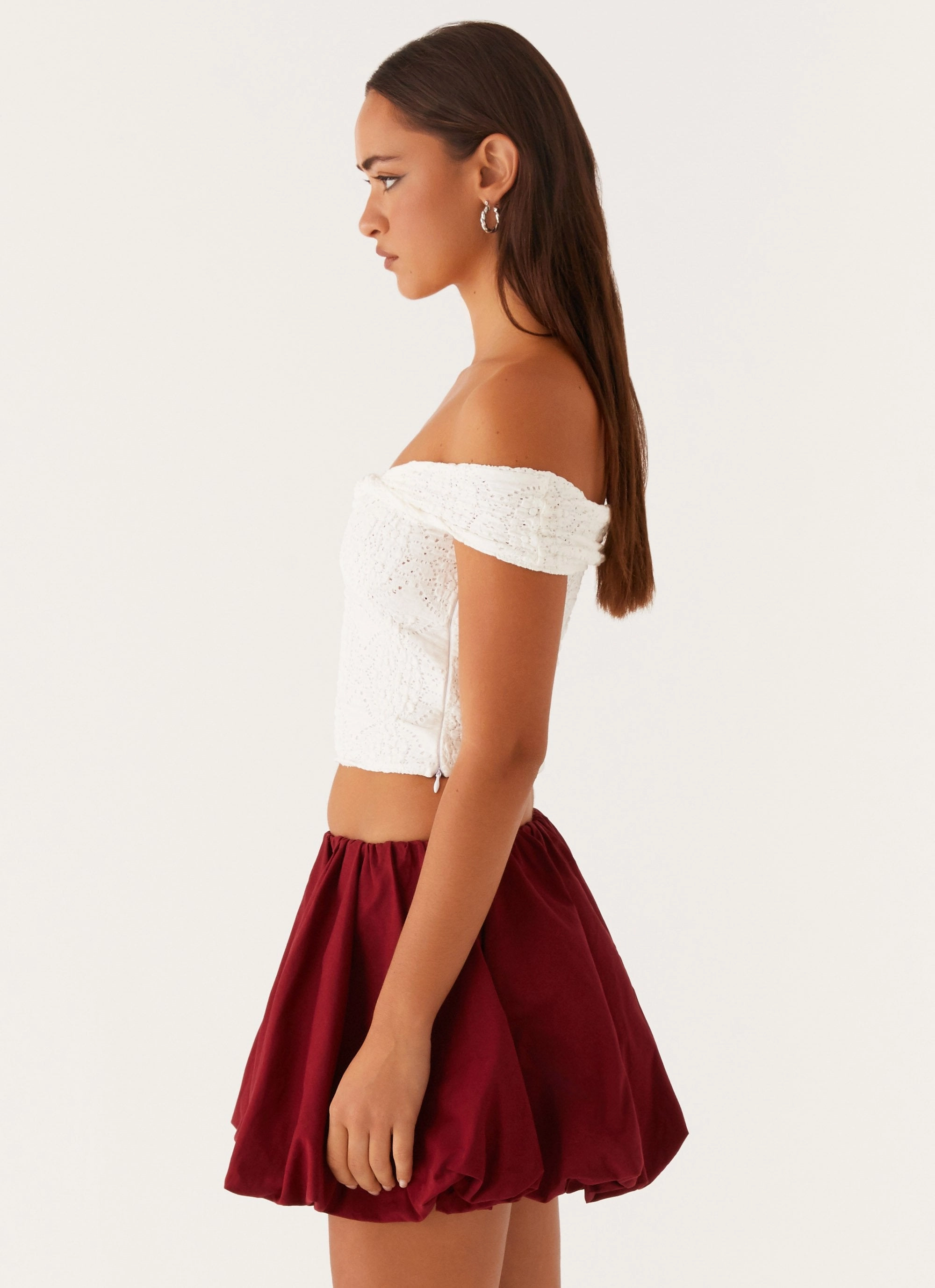 Meryll Twist Top - White AntiPill Surface EasyCareFabric