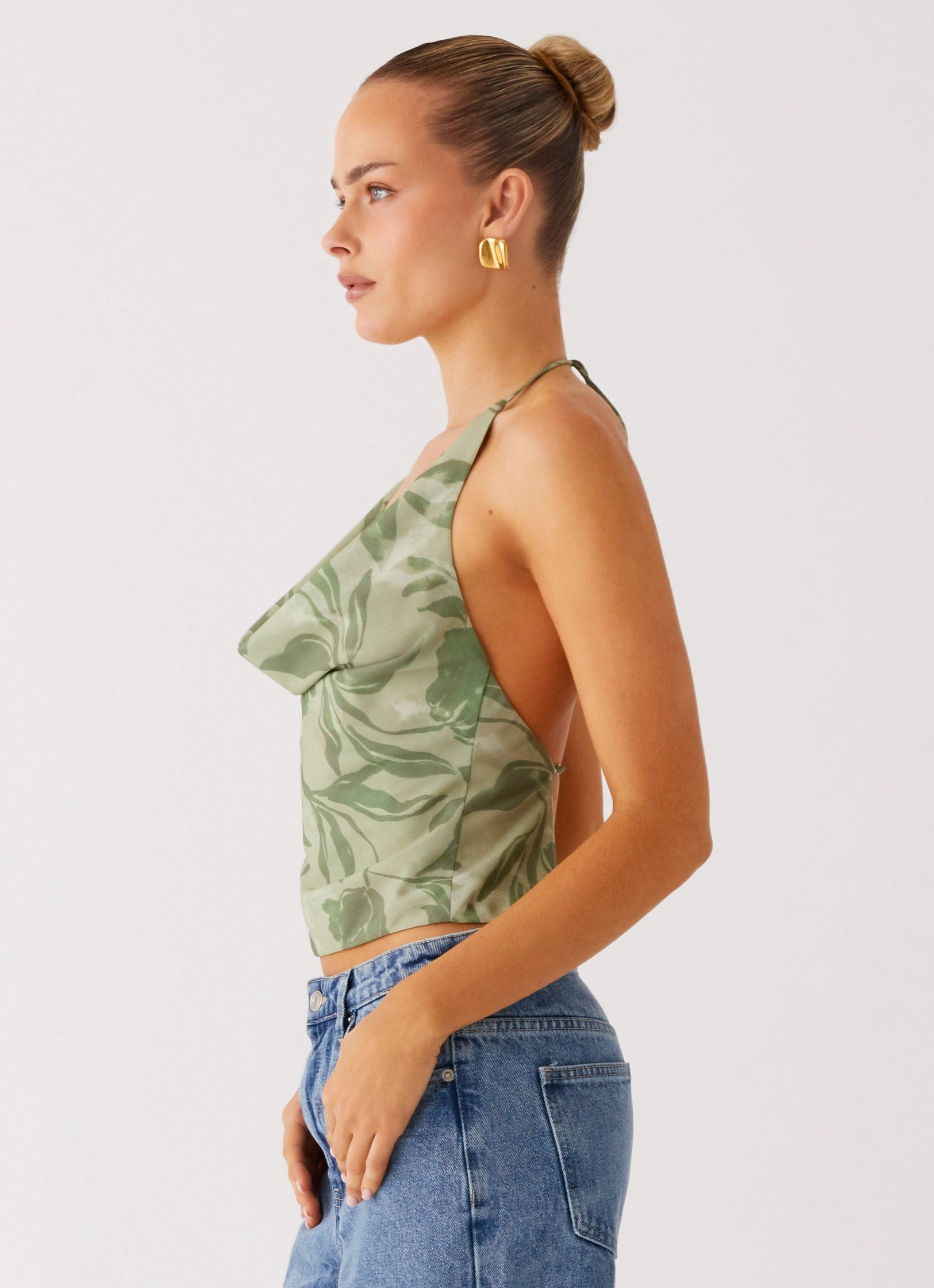 Modern Polo Elspeth Cowl Top - Jade Fern