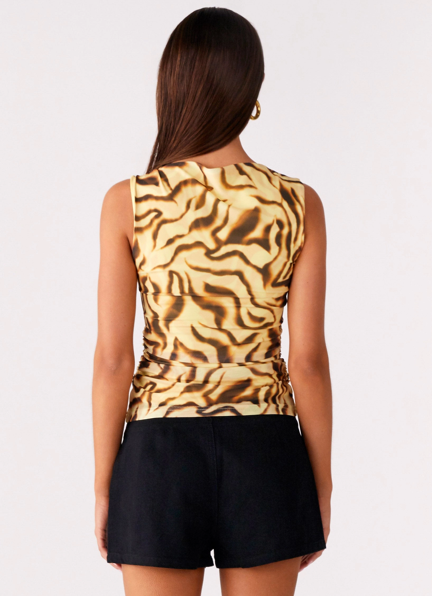 FlexFit Technology On Read Tank Top - Yellow Zebra