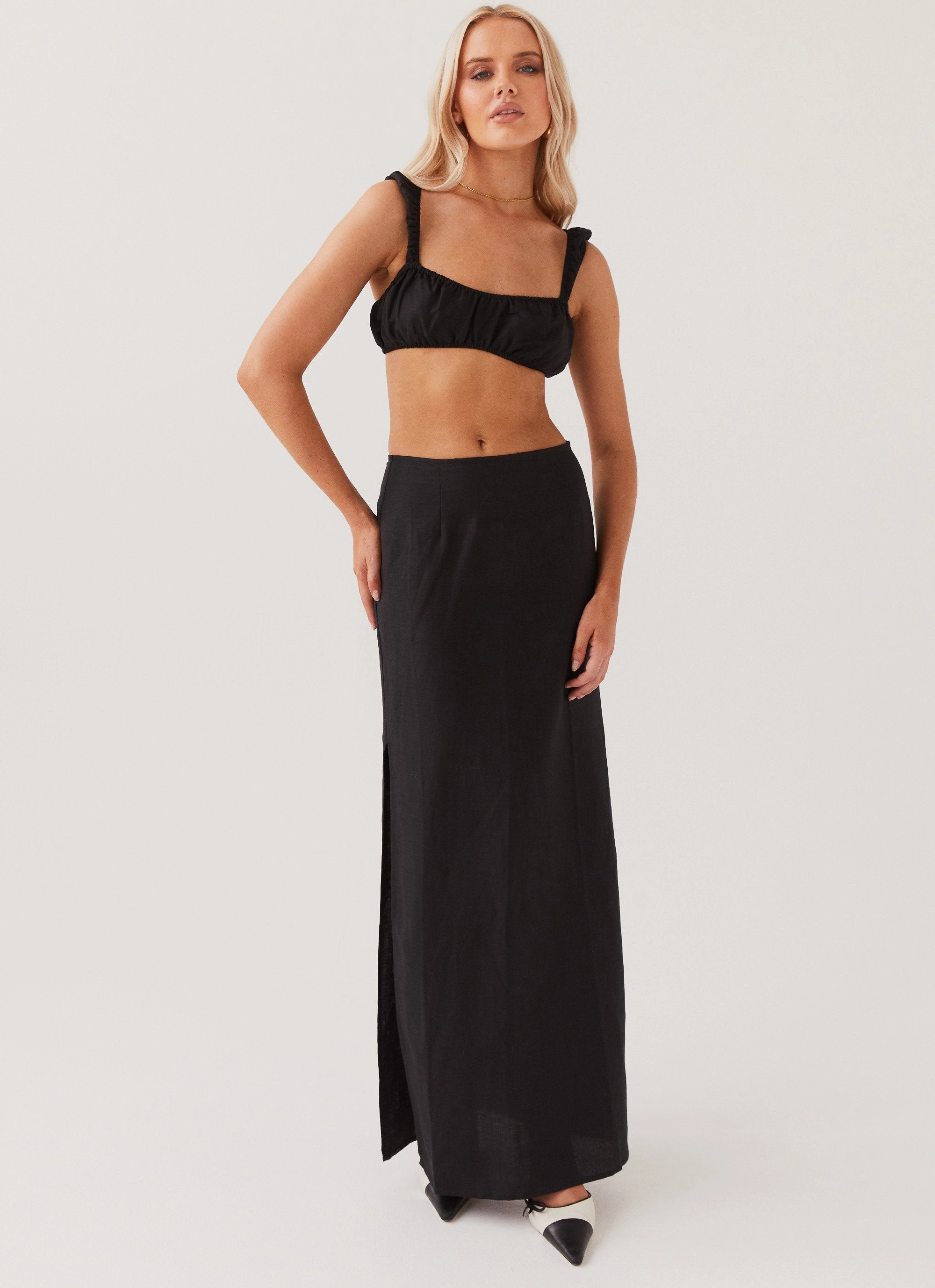 Valencia Villa Bralet Top - Black HighElasticity