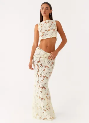 NonBinding Elastic Cuffs Fiorella Floret Maxi Skirt - Yellow windproof Fiorella Floret Maxi Skirt - Yellow