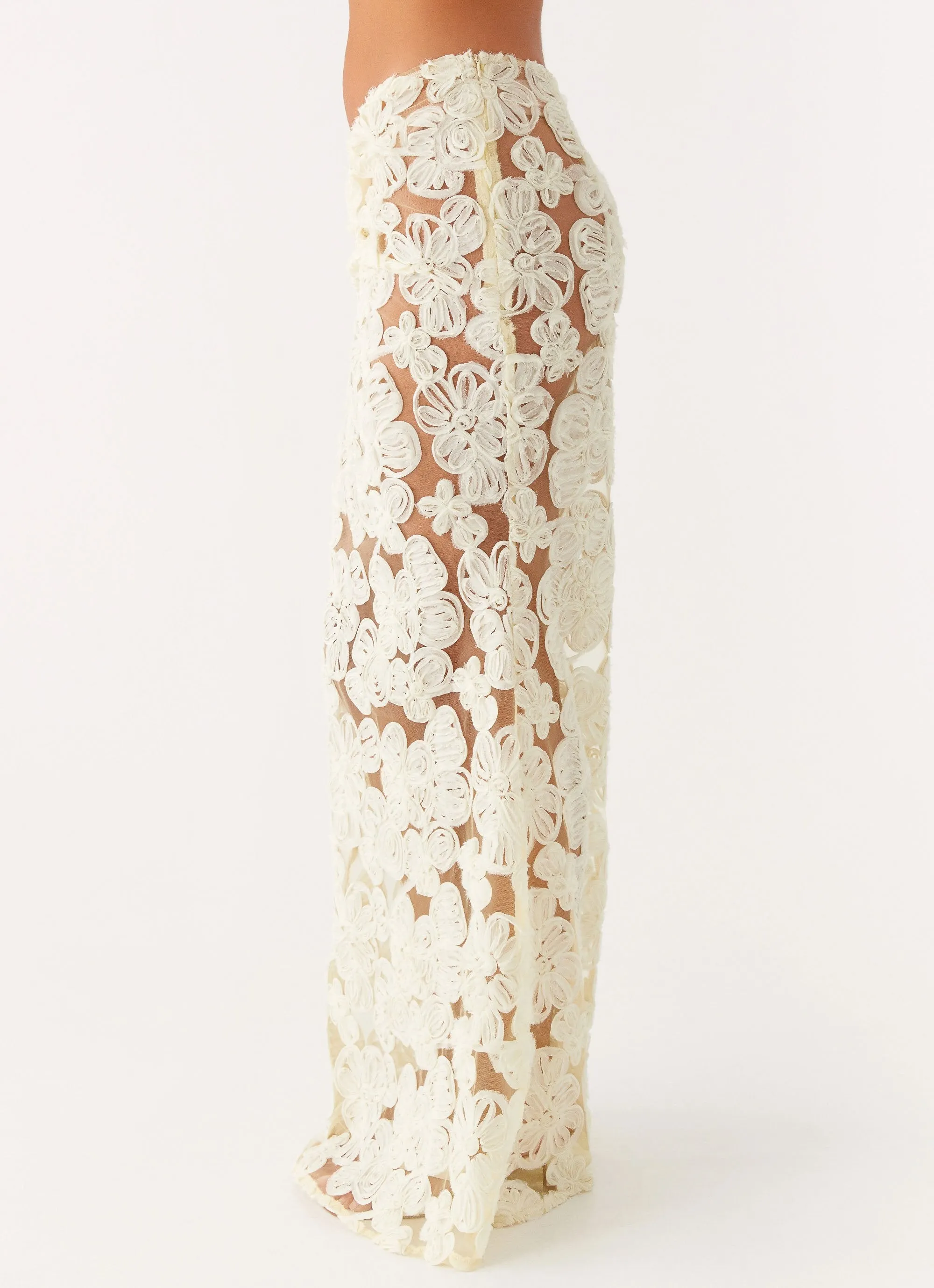 Fiorella Floret Maxi Skirt - Yellow Casual Comfort Wear Modern Relaxed