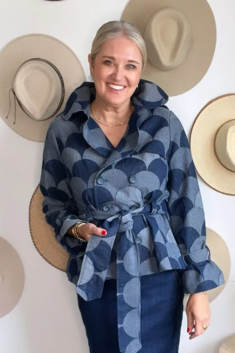 Anti Pilling Surface Treatment Thermal Regulation System Brex Jacket - Atomic Denim