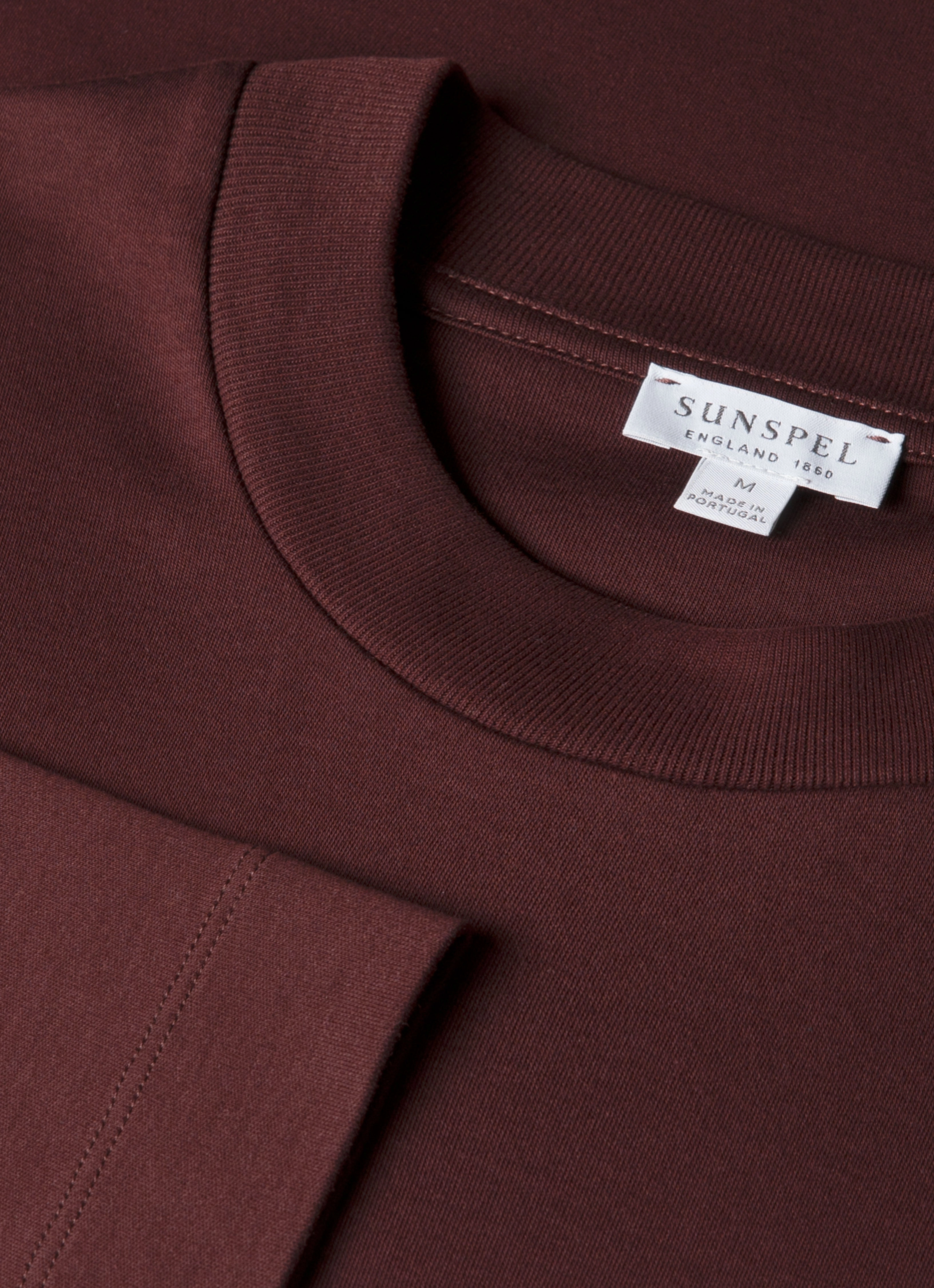 Men's Long Sleeve Heavyweight T-shirt in Bakelite Stretchable Knit Cozy Touch