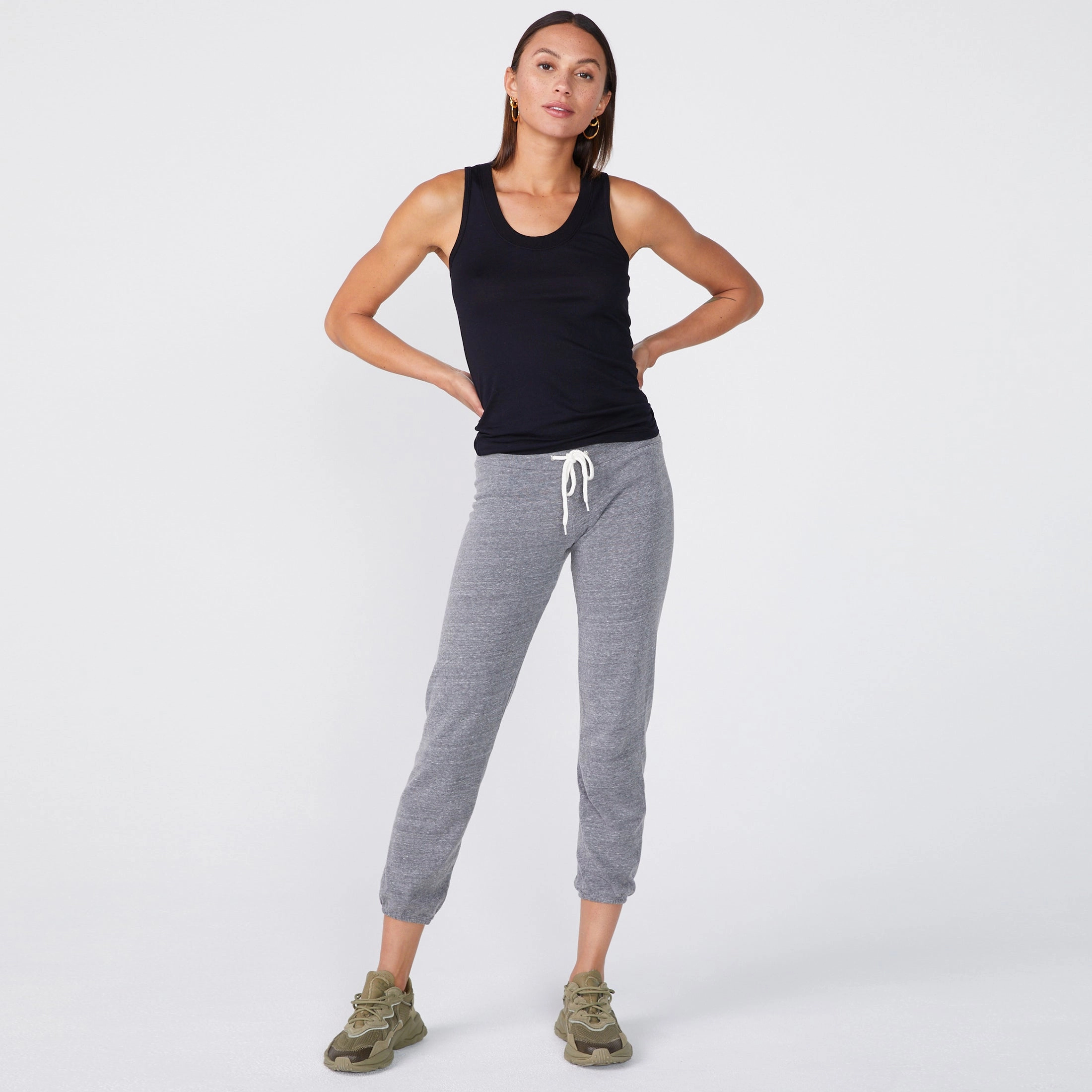 Cotton Modal Narrow Tank High Neckline EcoFriendlyBlend