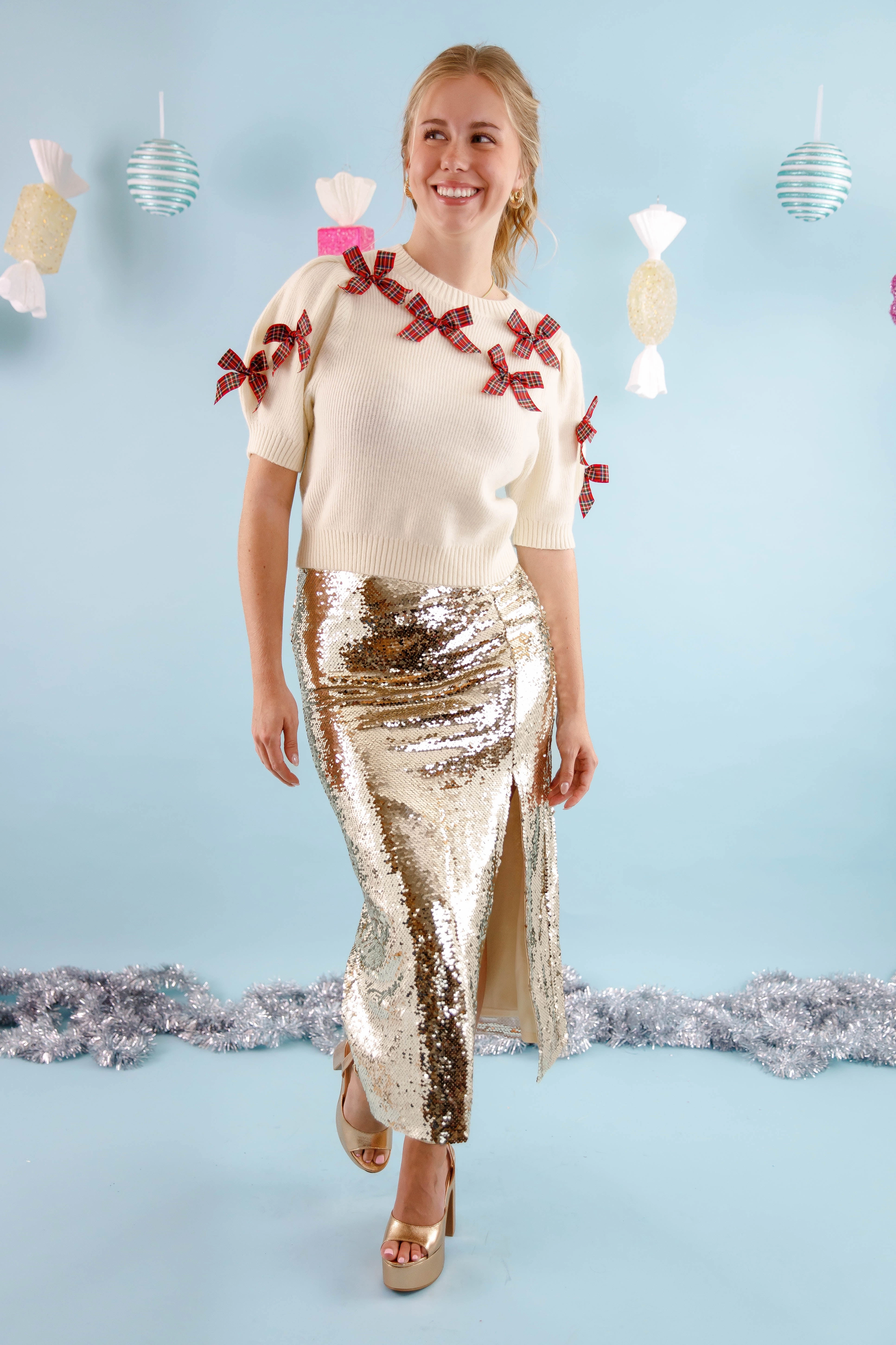 Perfectly Classy Sweater-Ivory AntiSnag Fabric Curved Hem Design