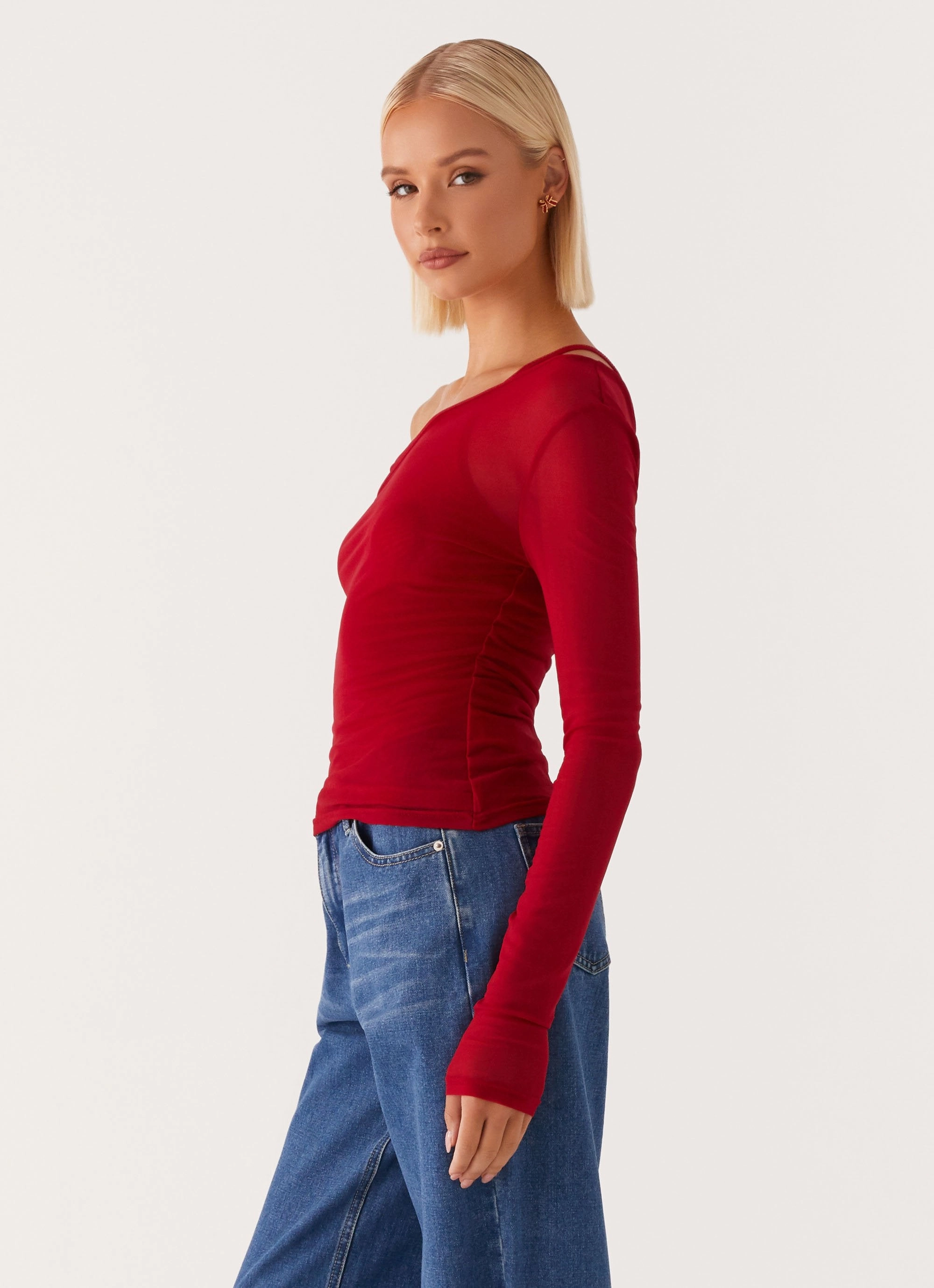 Elodie Top - Red FeatherlightConstruction