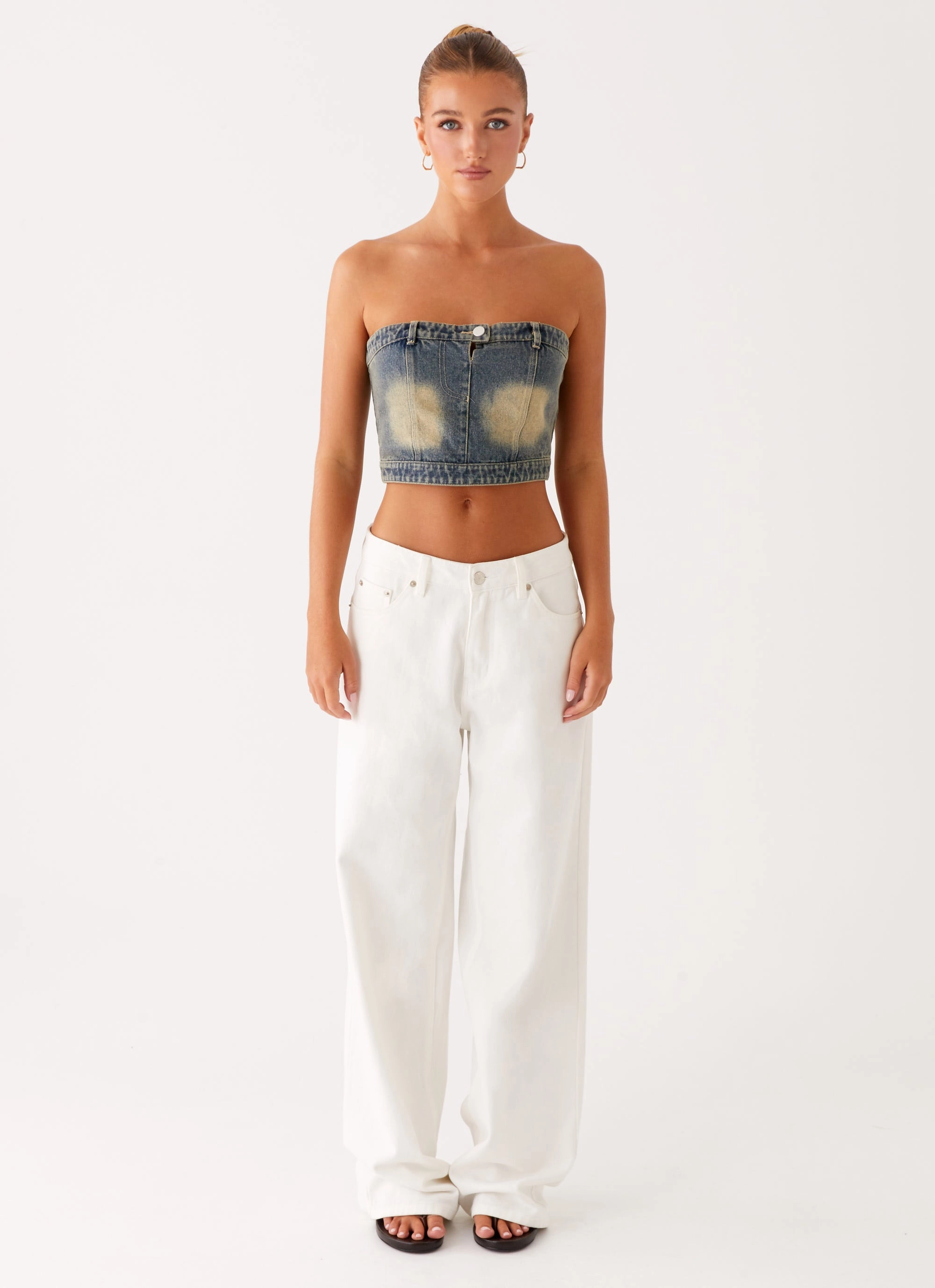 Not Like Us Denim Top - Vintage AntiSnag Fabric