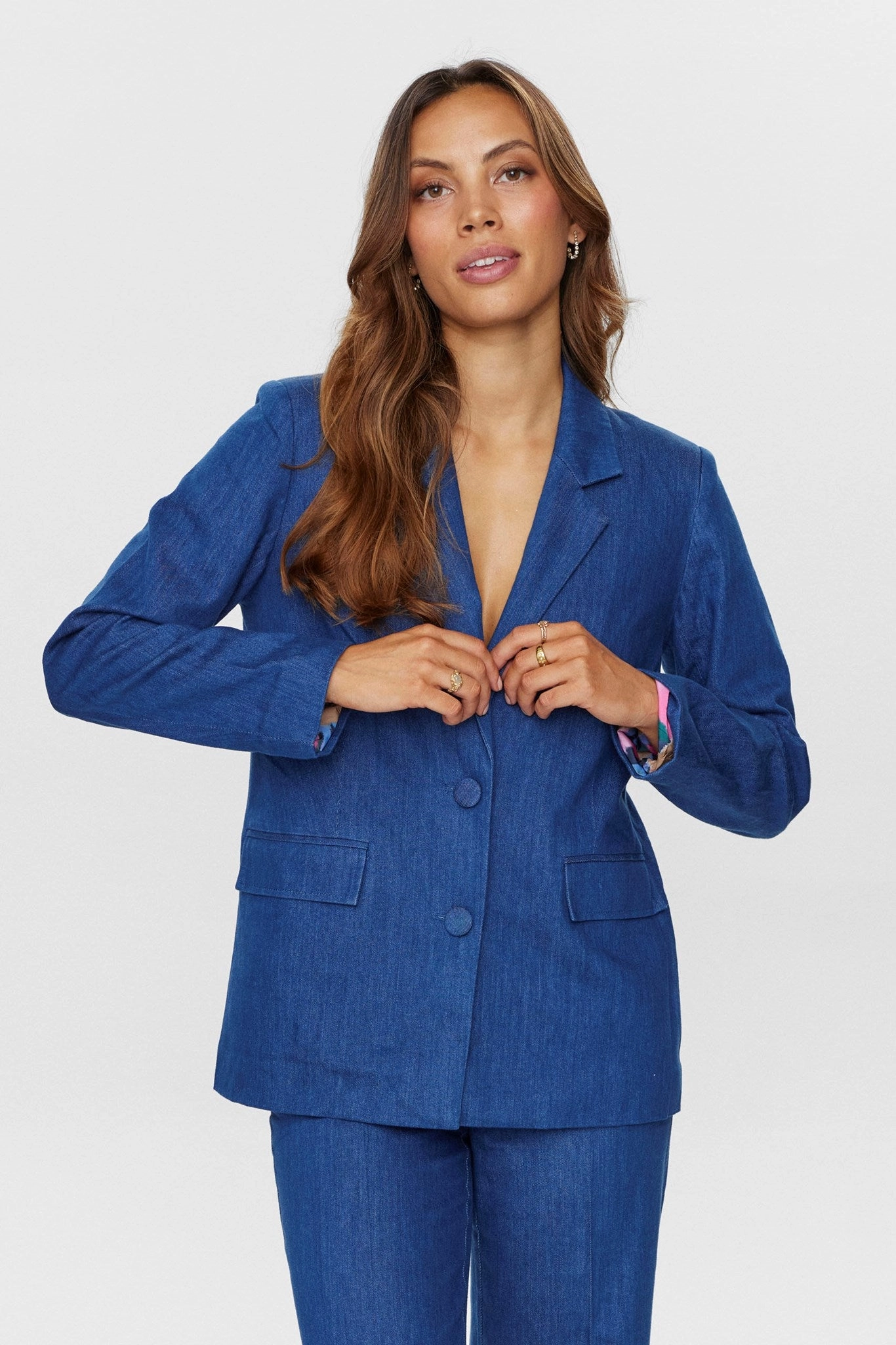 NonIrritatingSeams NUALETTA BLAZER  - Med. Blue Washed Denim