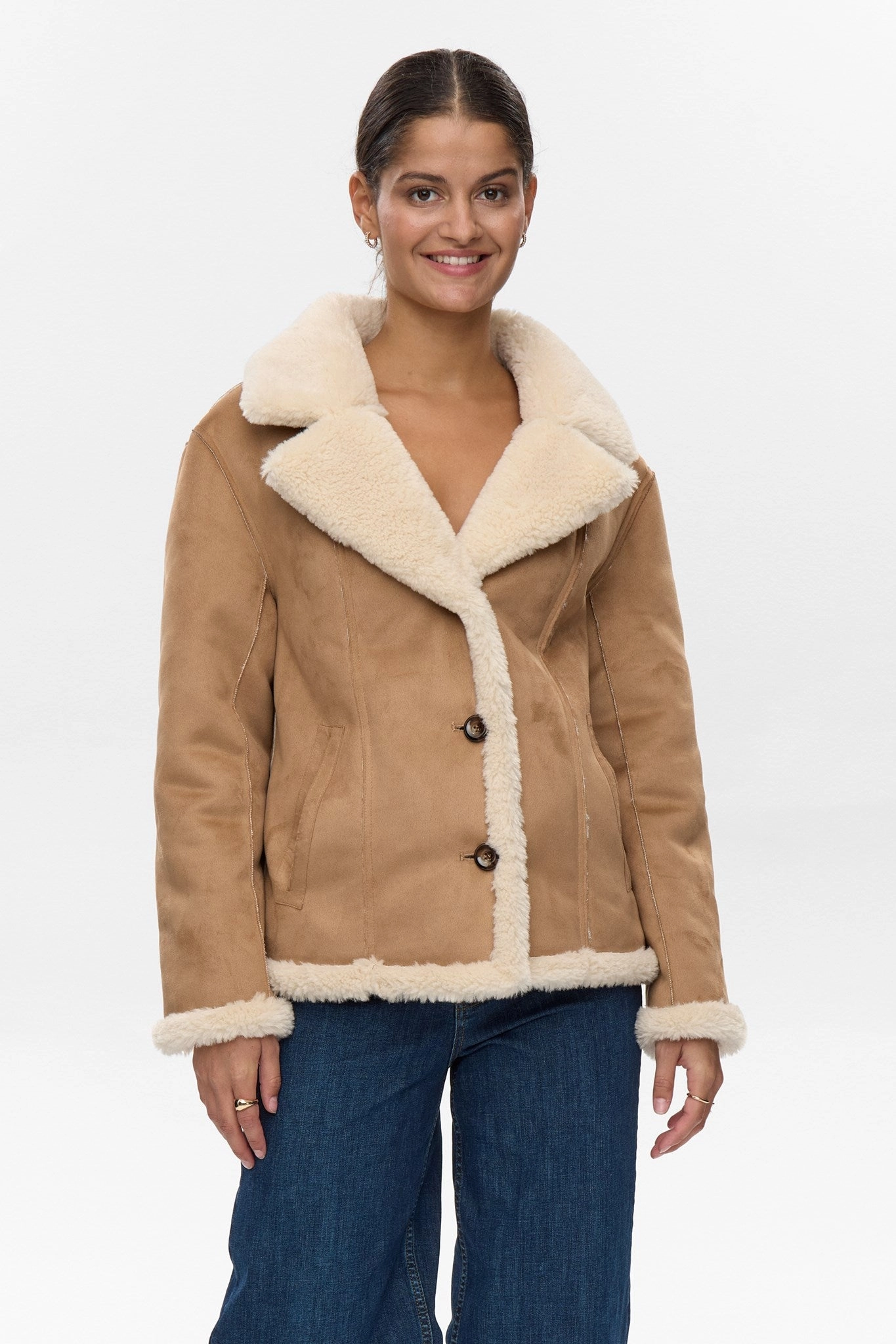 NUELIOTTA REVERSIBLE JACKET - Cognac Transitional Weather Piece